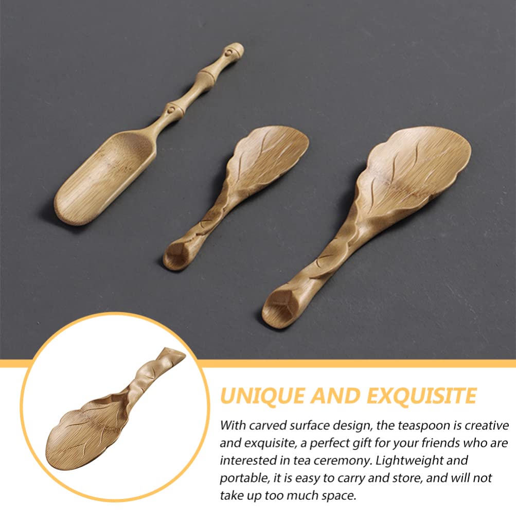 Premium Chinese Tea Set with Bamboo Leaf-Shaped Kung Fu Tea Scoop - Perfect for Loose Tea, Jam, Condiments, Seasoning & Ice Cream - Ideal for Tea Ceremonies, Gifts & Home Decor