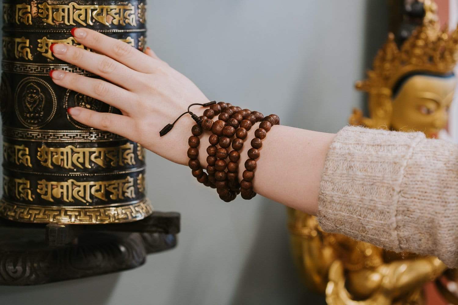 Authentic Antique Bodhi Mala Prayer Beads from Boudhanath - 108 Buddhist Meditation Beads for Yoga, Mindfulness & Spiritual Practice