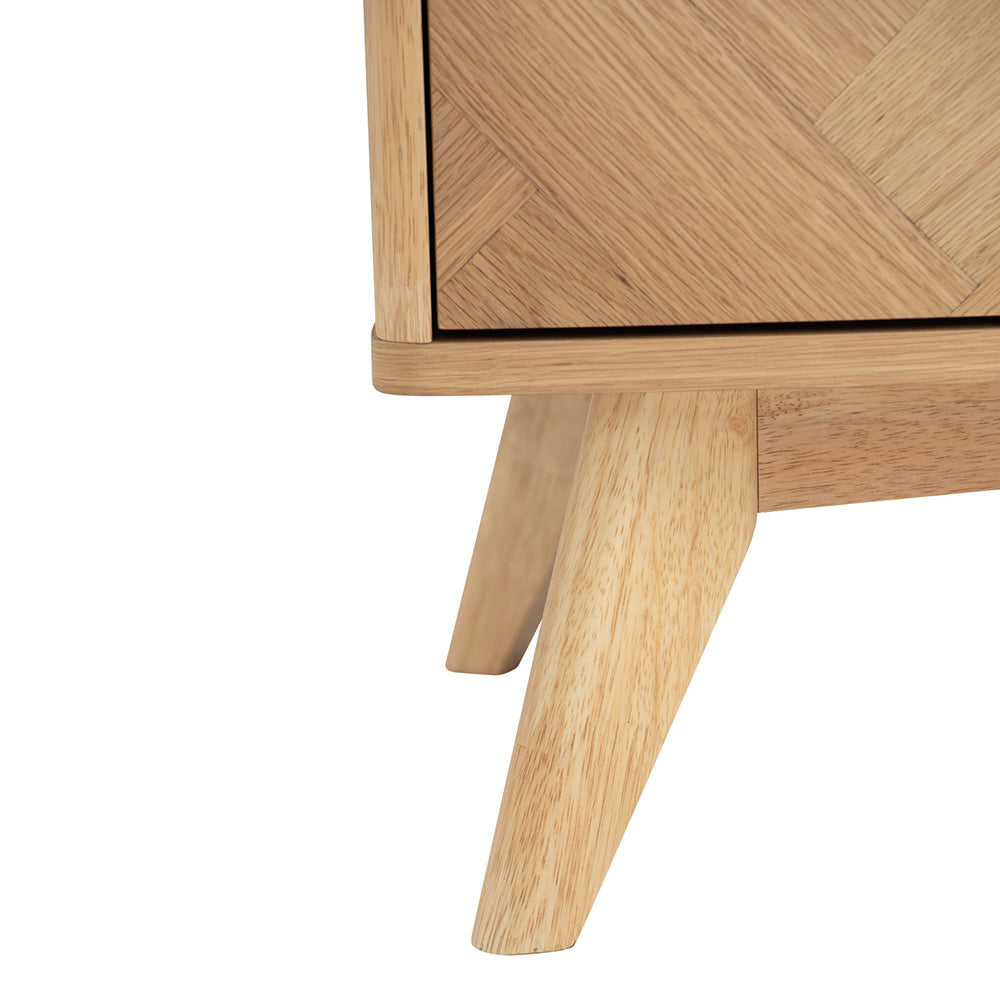 LOFTUS 120cm Oak Entertainment TV Stand - Modern TV Console for Living Room, Bedroom & Home Theater - Durable Wooden TV Unit with Storage Shelves