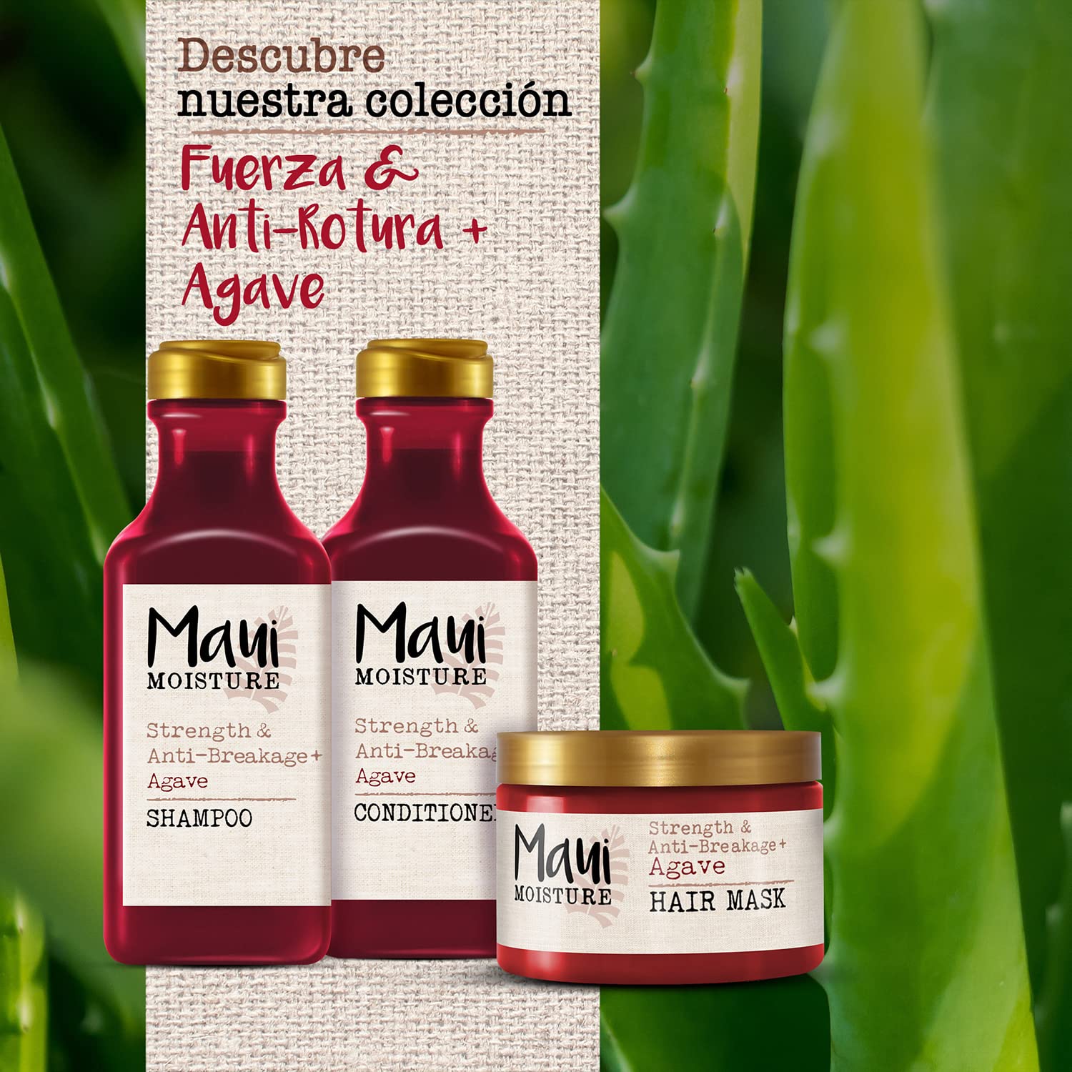 Maui Moisture Strength & Anti-Breakage Agave Conditioner for Color Treated & Damaged Hair - Vegan, Silicone & Paraben Free, Sulfate Free - 13 fl oz - Deep Hydration for Dry, Frizzy Hair - Perfect for Daily Use & Hair Repair Routine