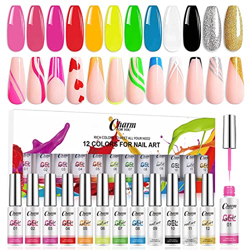 12 Colors Neon Gel Set