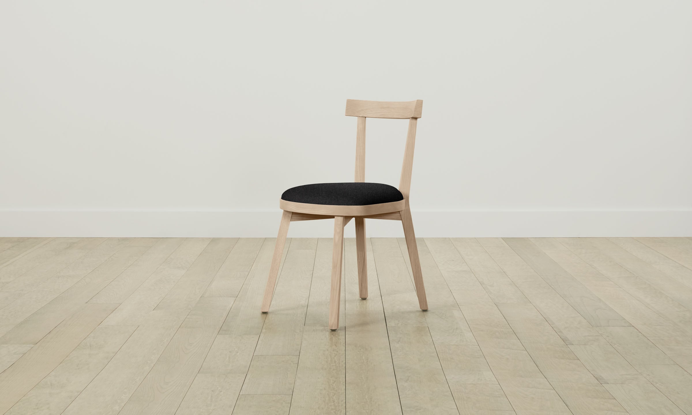Allen Dining Chair - Italian Brushed Wool Upholstered Seat - Modern Kitchen & Dining Room Furniture for Home & Restaurant Use