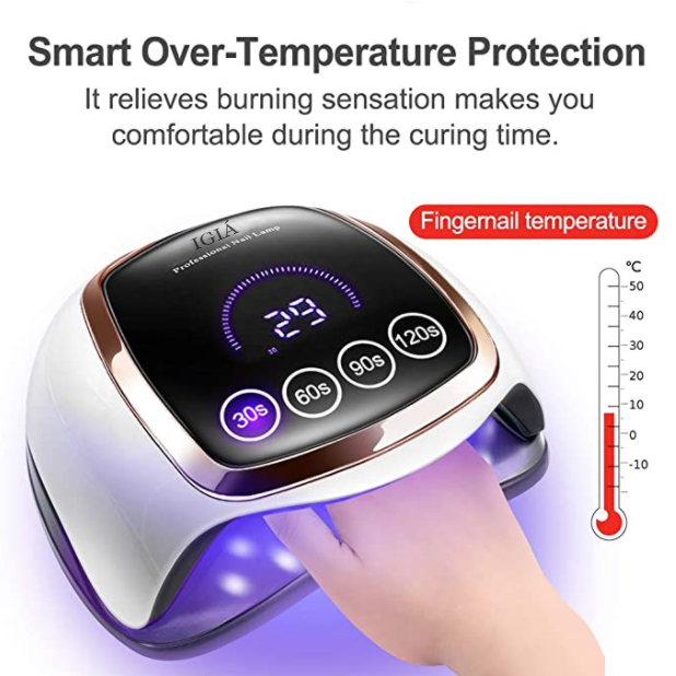 Insta Speed Salon Kit - UV Gel Nail Dryer with 5 Gel Polish Bottles & LED Nail Clipper | Professional Manicure & Pedicure Set for Home & Salon Use