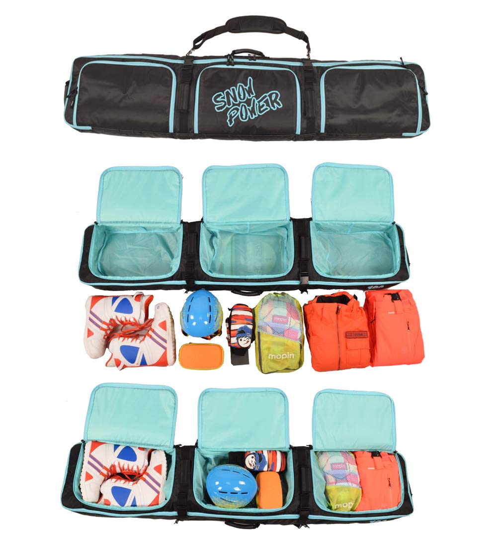 Premium Padded Ski Boot & Helmet Bag with Wheels - Large Snowboard Travel Bag for Skiing, Snowboarding & Winter Sports Gear Storage - Perfect for Air Travel, Resort Trips & Equipment Transport