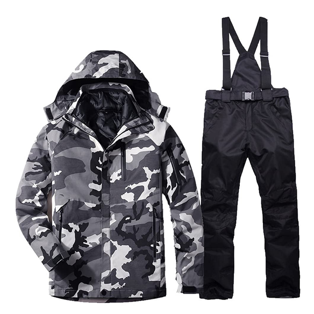 Men's Winter Ski Suit Set - Waterproof Insulated Snowboarding Jacket & Pants for Cold Weather - Perfect for Skiing, Snowboarding & Outdoor Winter Sports