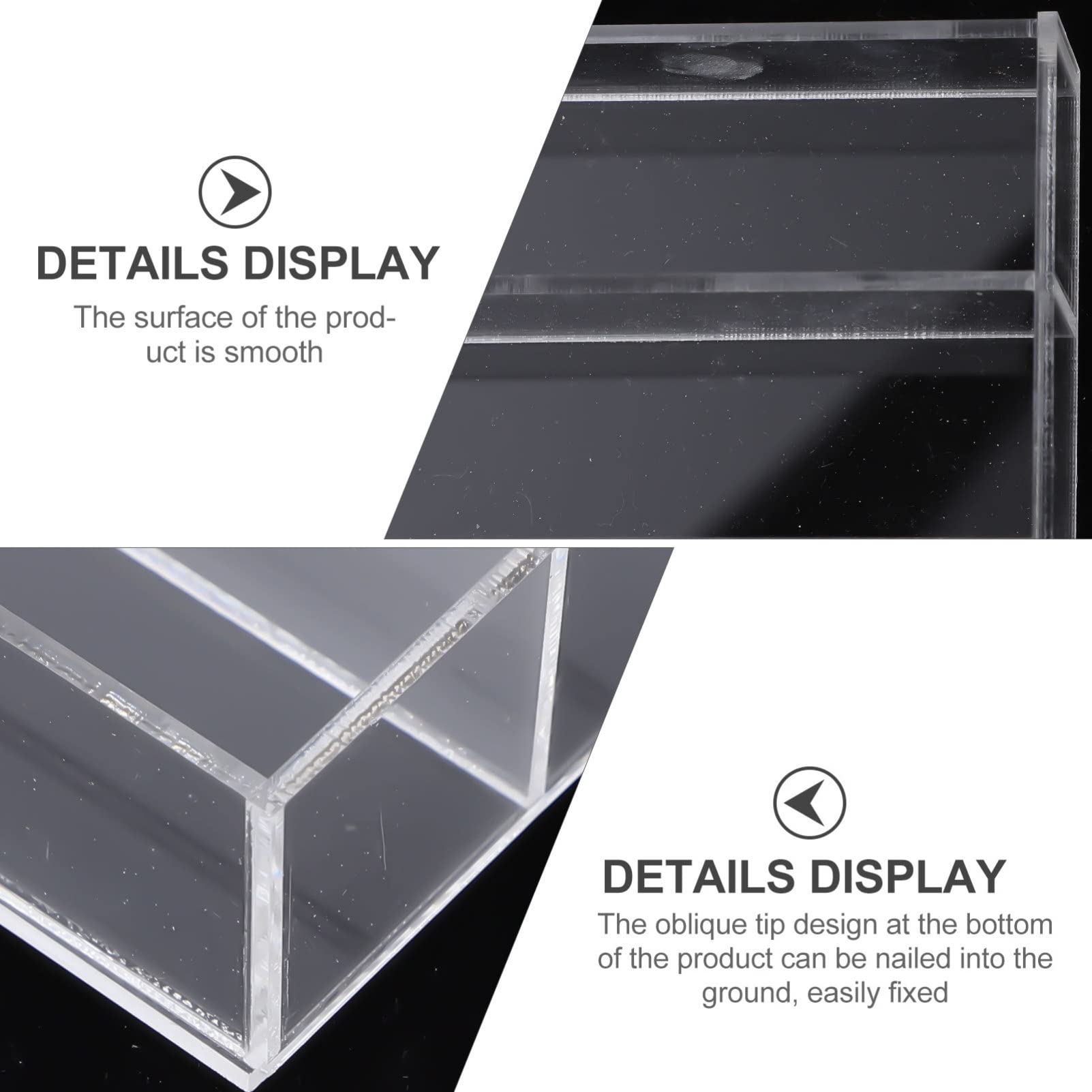 Jojofuny Miniature Dollhouse Bookcase & Supermarket Shelf - Clear Display Case for Mini Candy Jars, Kitchen Cabinets & OB11 PP Dollhouse Toys | Perfect for Tabletop Displays, DIY Room Decor & Collectible Scenes