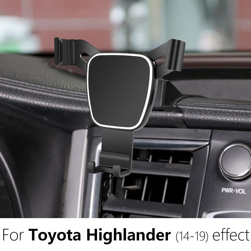 Universal Car Phone Holder Mount for 2014-2019 Toyota Highlander - Dashboard & Air Vent Cell Phone Stand - Perfect for GPS Navigation, Hands-Free Calling & Road Trips
