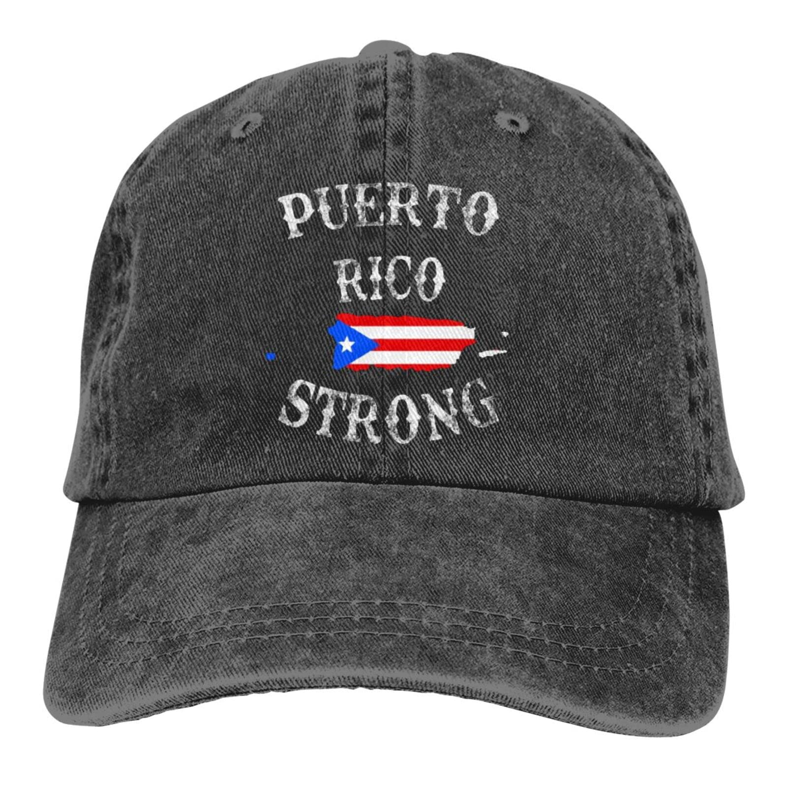 Puerto Rico Strong Denim Baseball Cap - Adjustable Trucker Hat for Men & Women - Perfect for Sports, Outdoor Activities & Casual Wear