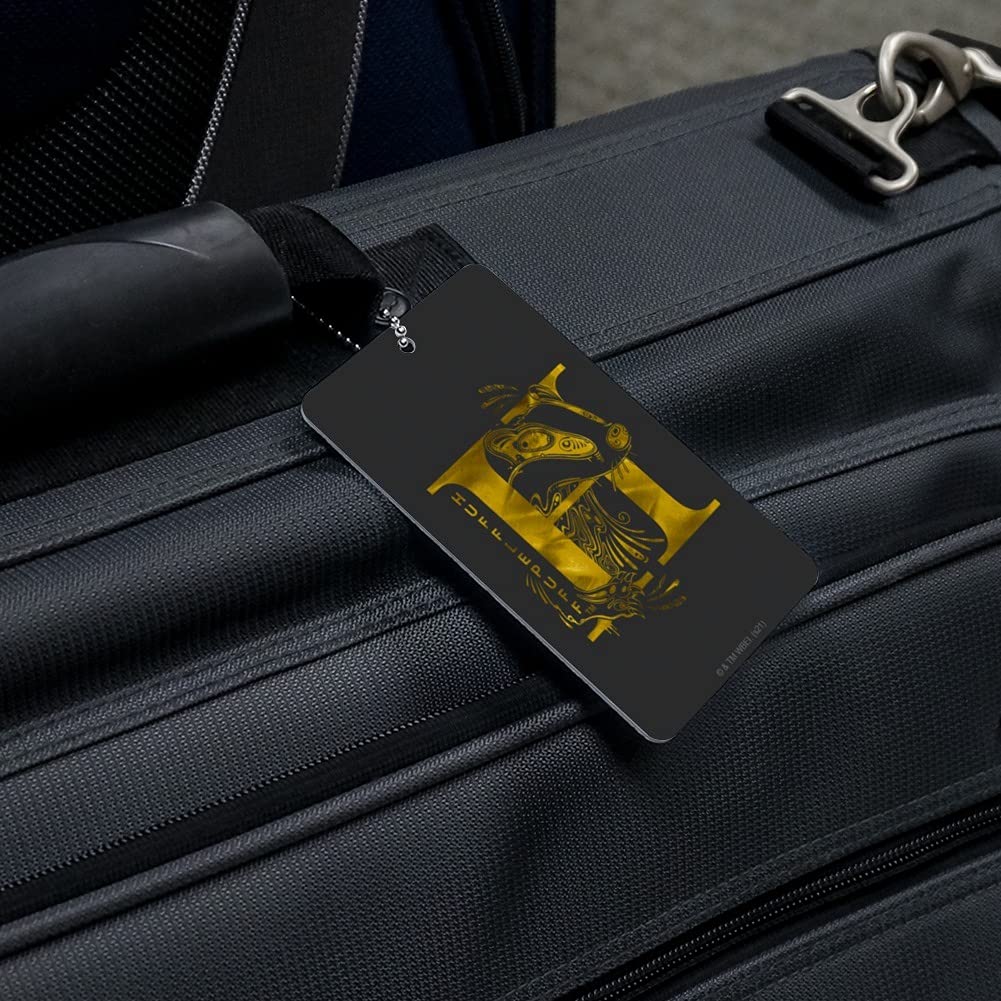 Harry Potter Hufflepuff Luggage Tag - Waterproof Carry-On ID Tag for Suitcases & Backpacks - Perfect for Travel, Cosplay & Harry Potter Fans