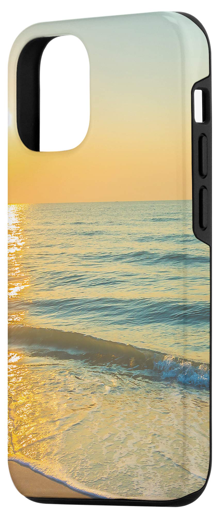 iPhone 12/12 Pro Case - Tropical Sunset Ocean Wave Design, Shockproof Protective Phone Cover - Perfect for Beach Vacations, Surfing Trips & Summer Travel Accessories