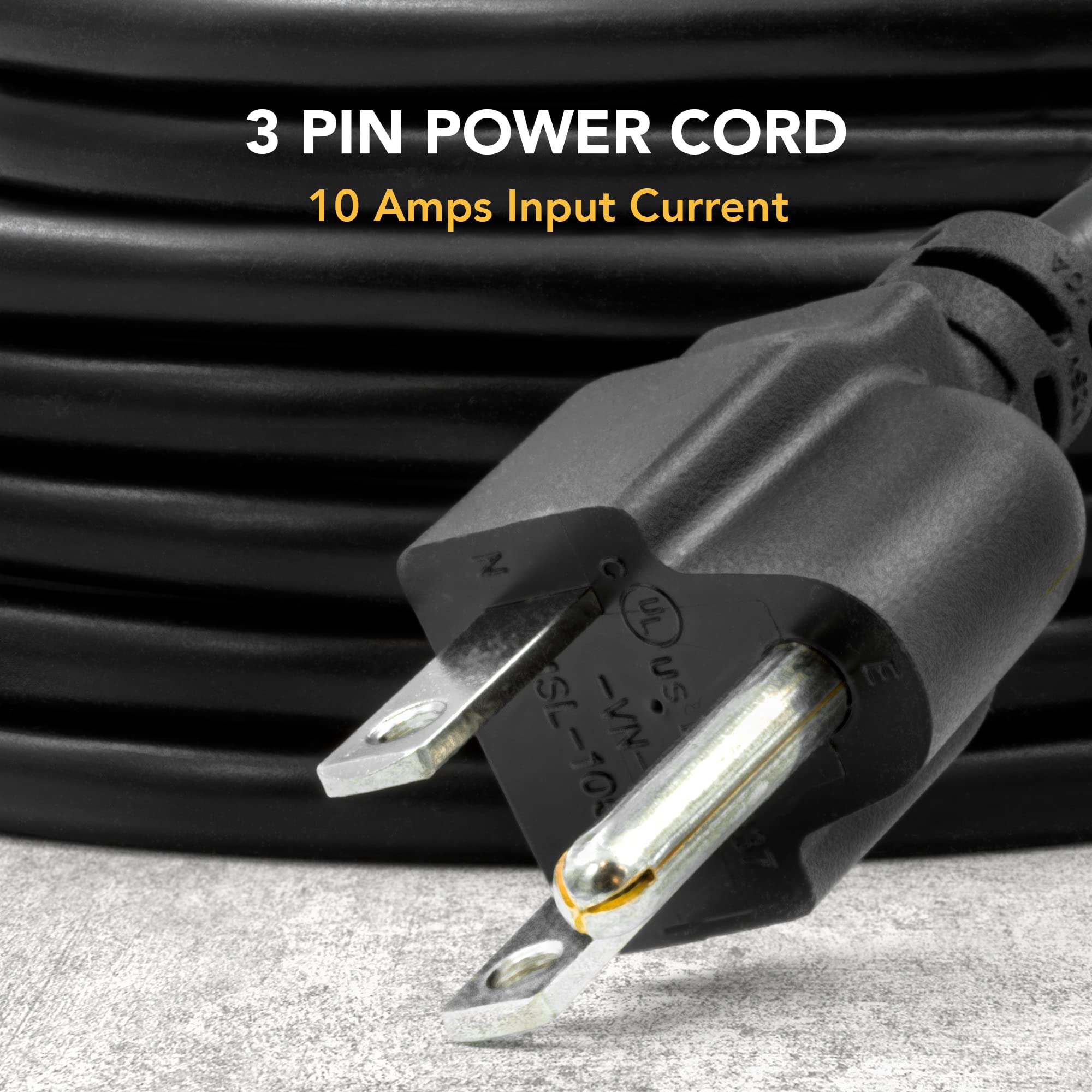 20 Pack UL Certified 6ft Universal C13 Power Cord - 18AWG NEMA 5-15P to IEC-320-C13 Cable for Monitors, PCs, Printers & Office Equipment | Bulk Computer Power Supply Cables for Home & Office Use