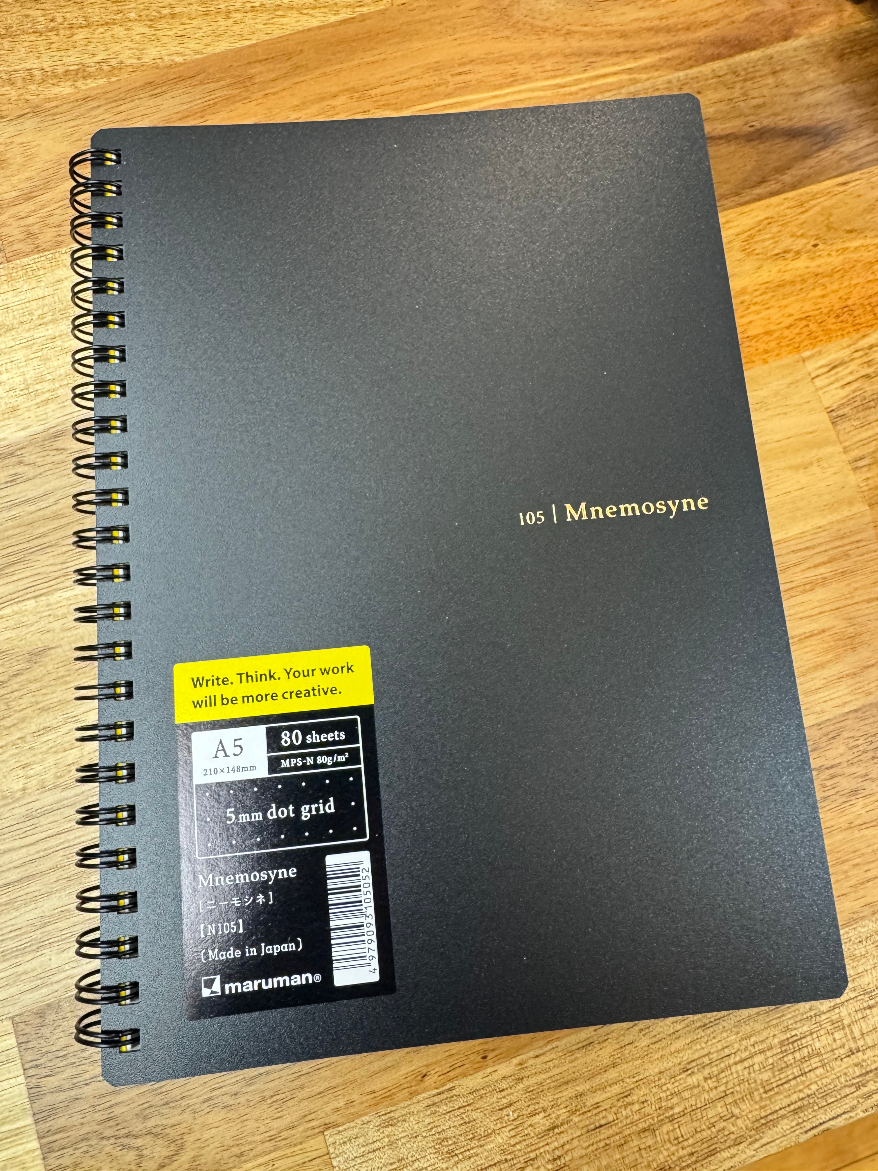 Premium Maruman MNEMOSYNE Notebook - Spiral Bound, A4/A5 Sizes, Smooth Writing Paper - Ideal for Students, Professionals & Note-Taking Enthusiasts - Perfect for School, Office & Creative Journaling