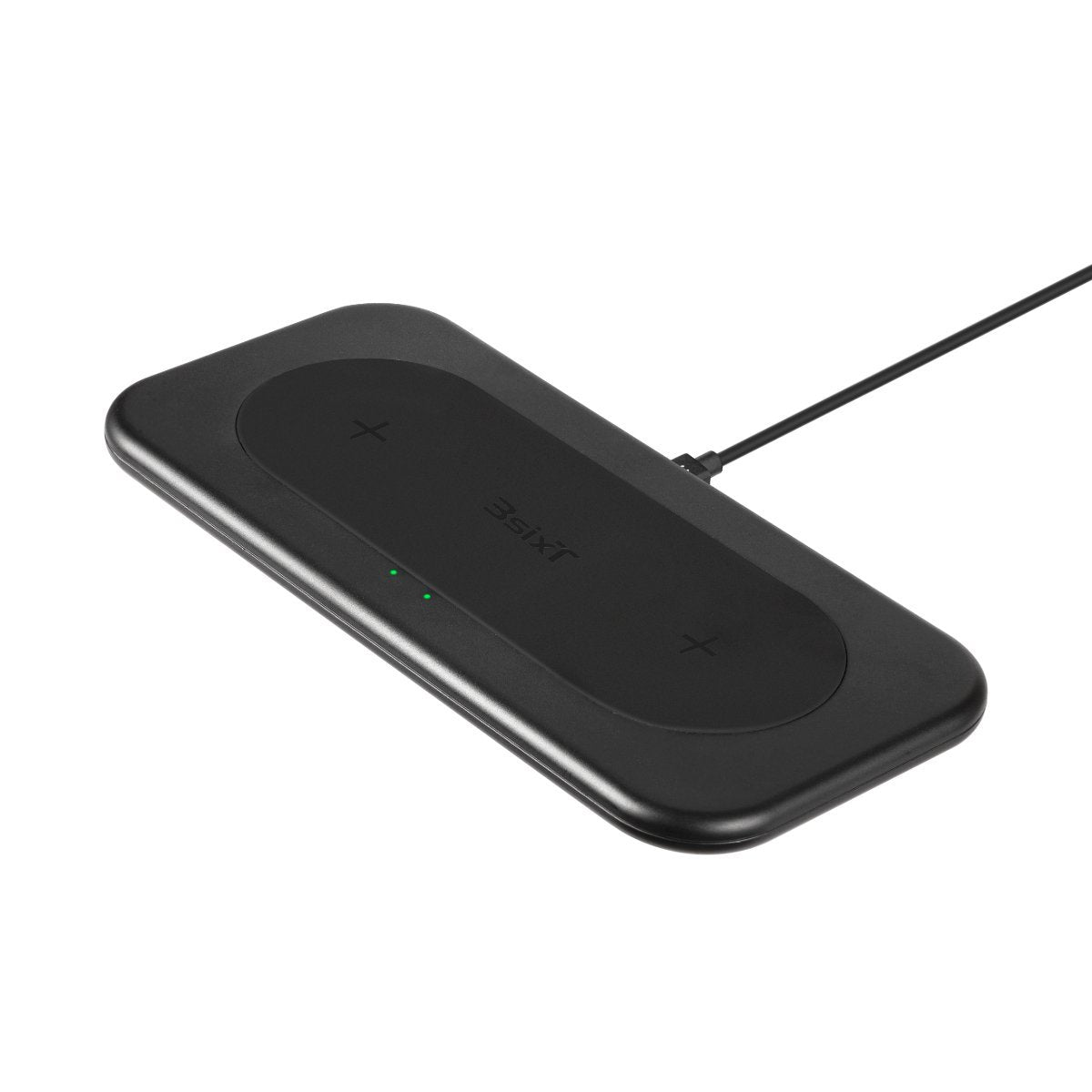 3sixT Karma 15W Fast Wireless Charger Stand - Dual Qi-Certified Charging Pad for iPhone 15/14/13/12, Samsung Galaxy S23/S22/S21 - Perfect for Bedside, Office & Travel