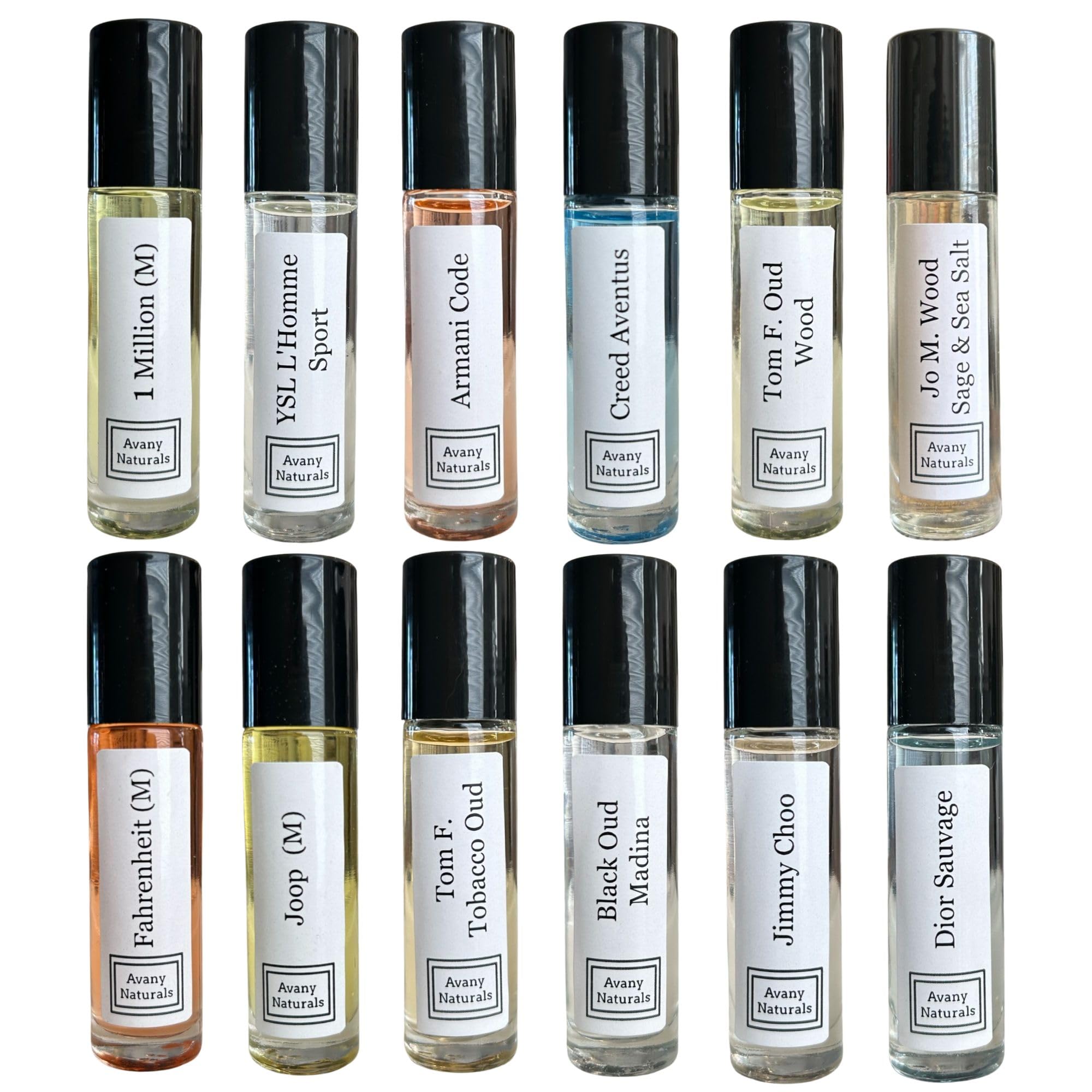 **Avany Set of 3 Women's Roll-On Fragrance Oils - Cool Water, Black & Organza Inspired Perfume | Alcohol-Free, Concentrated Body Oil for Women | Travel-Friendly Rollerball | Perfect Gift for Her | Ideal for Daily Wear, Office & Special Occasions**