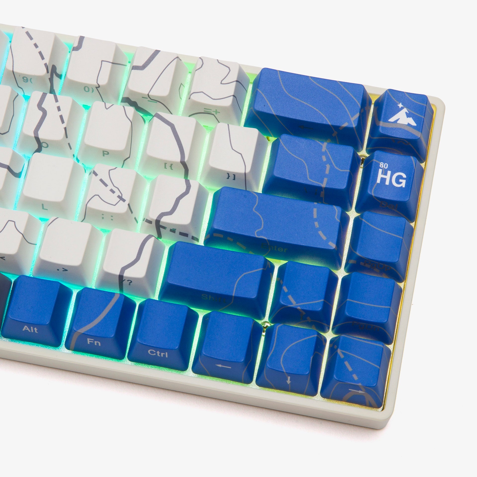 100T x HG Basecamp 65% Mechanical Keyboard - Cartograph Edition | Compact 65% Layout, Hot-Swappable Switches, RGB Backlit | Perfect for Gaming, Coding & Office Work