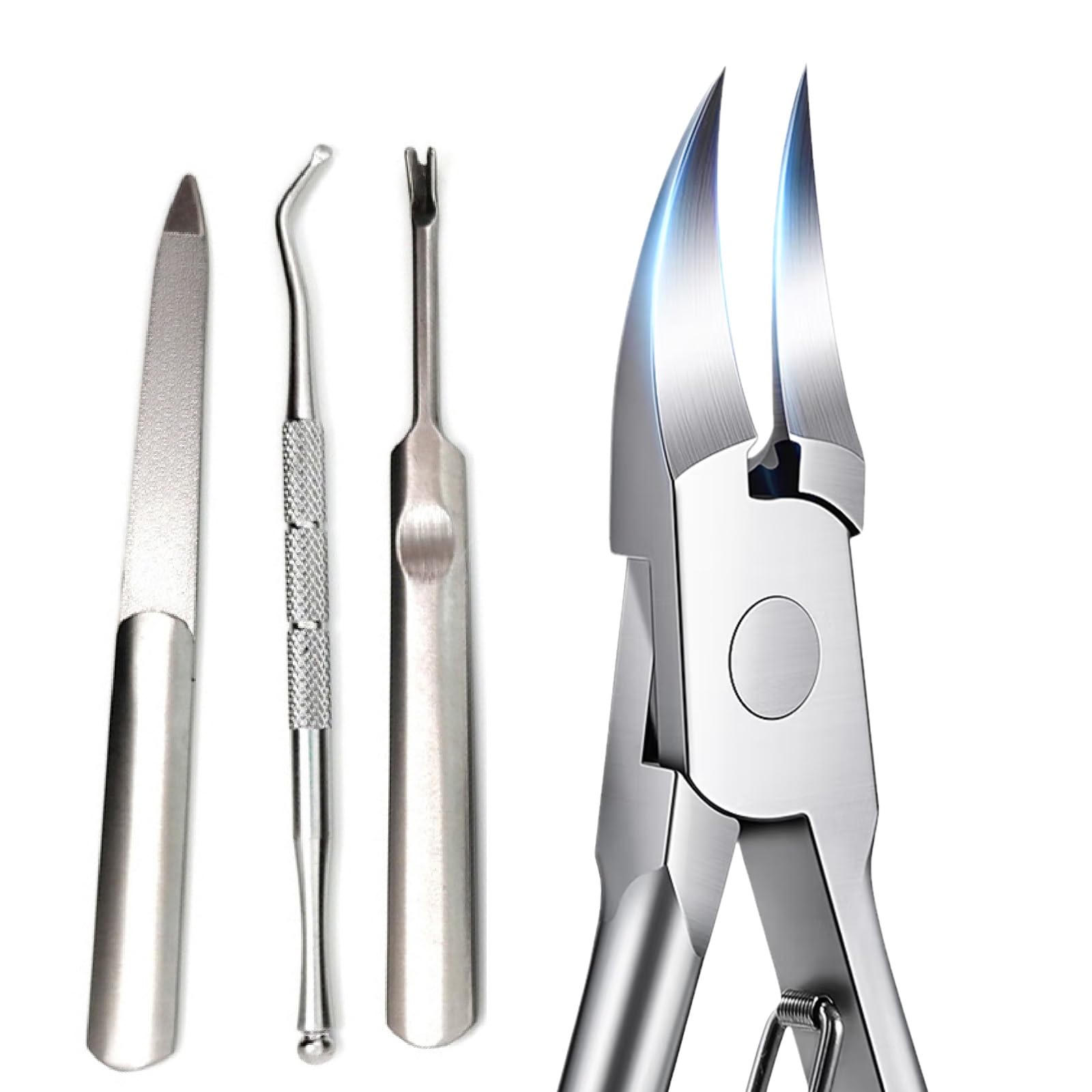 Professional Toenail Clippers for Seniors & Thick Nails - Heavy Duty Nail Clipper Set for Men & Women - Ingrown Toenail Corrector & Acrylic Nail Trimmer - Perfect for Elderly Foot Care & Pedicures at Home