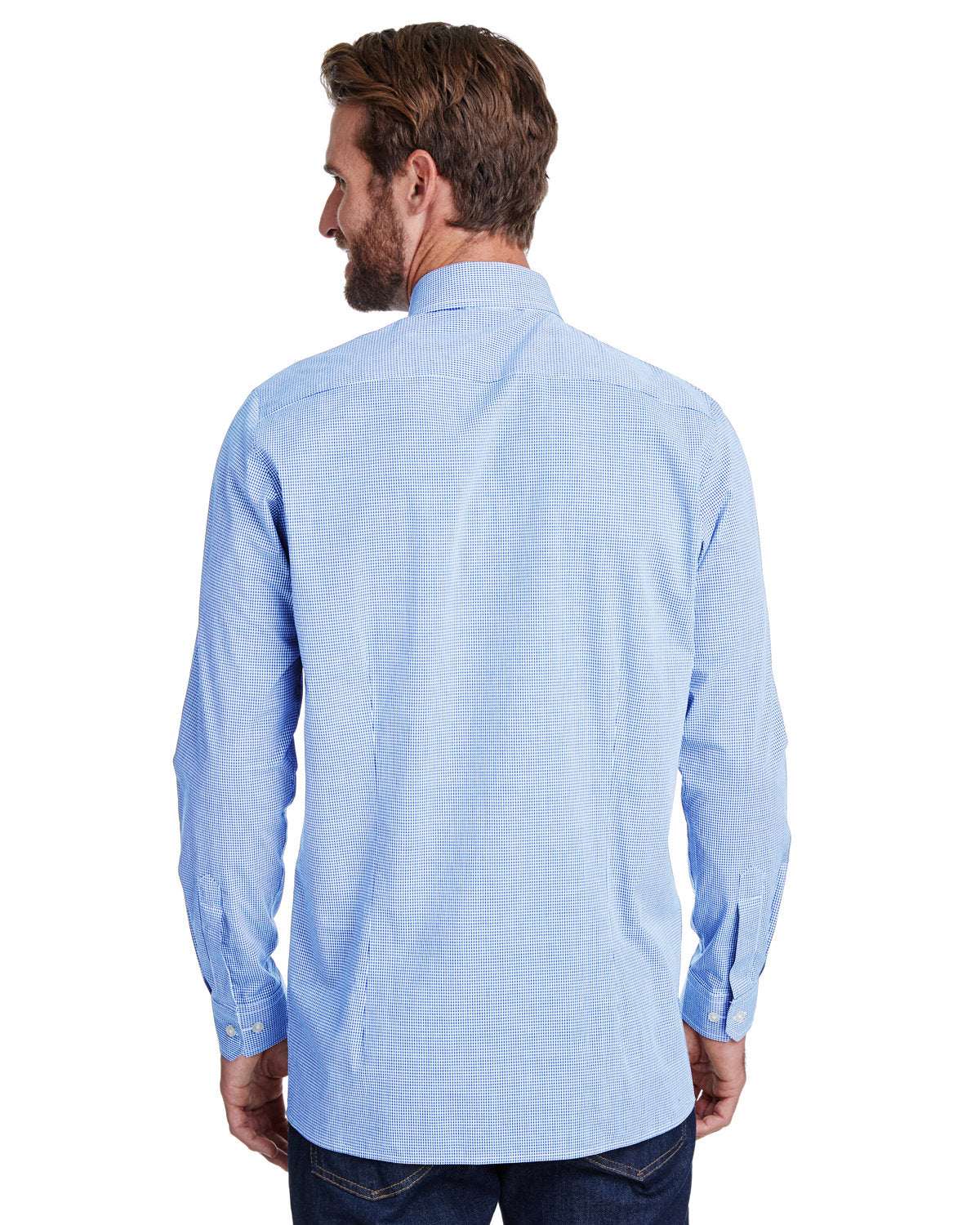 Reprime RP220 Men's Microcheck Gingham Long Sleeve Cotton Shirt - Premium Artisan Collection for Business Casual & Office Wear