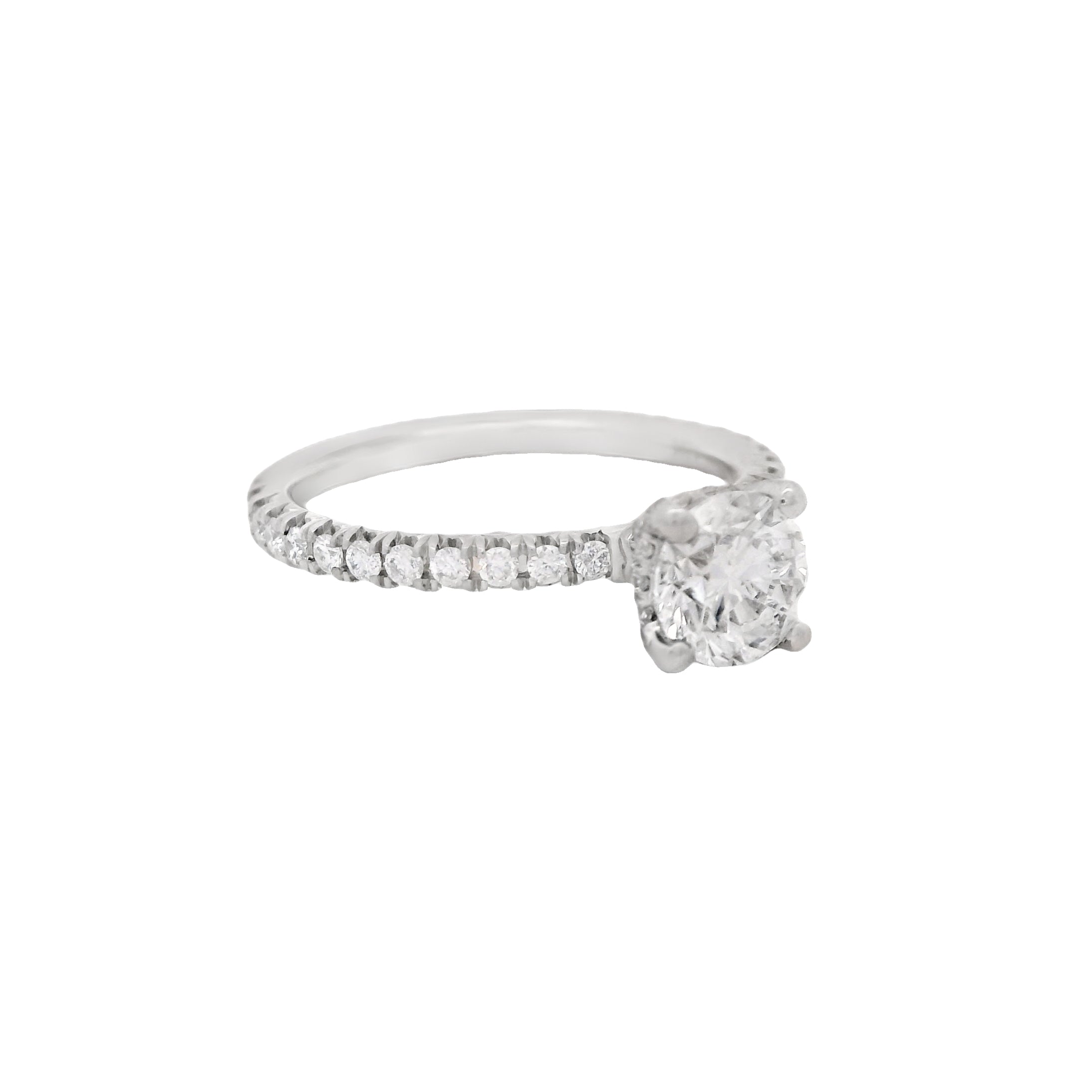 18K White Gold 1.48CT VVS Hybrid Diamond Engagement Ring for Women - Elegant Bridal Jewelry for Proposals, Anniversaries & Special Occasions | JTJ™