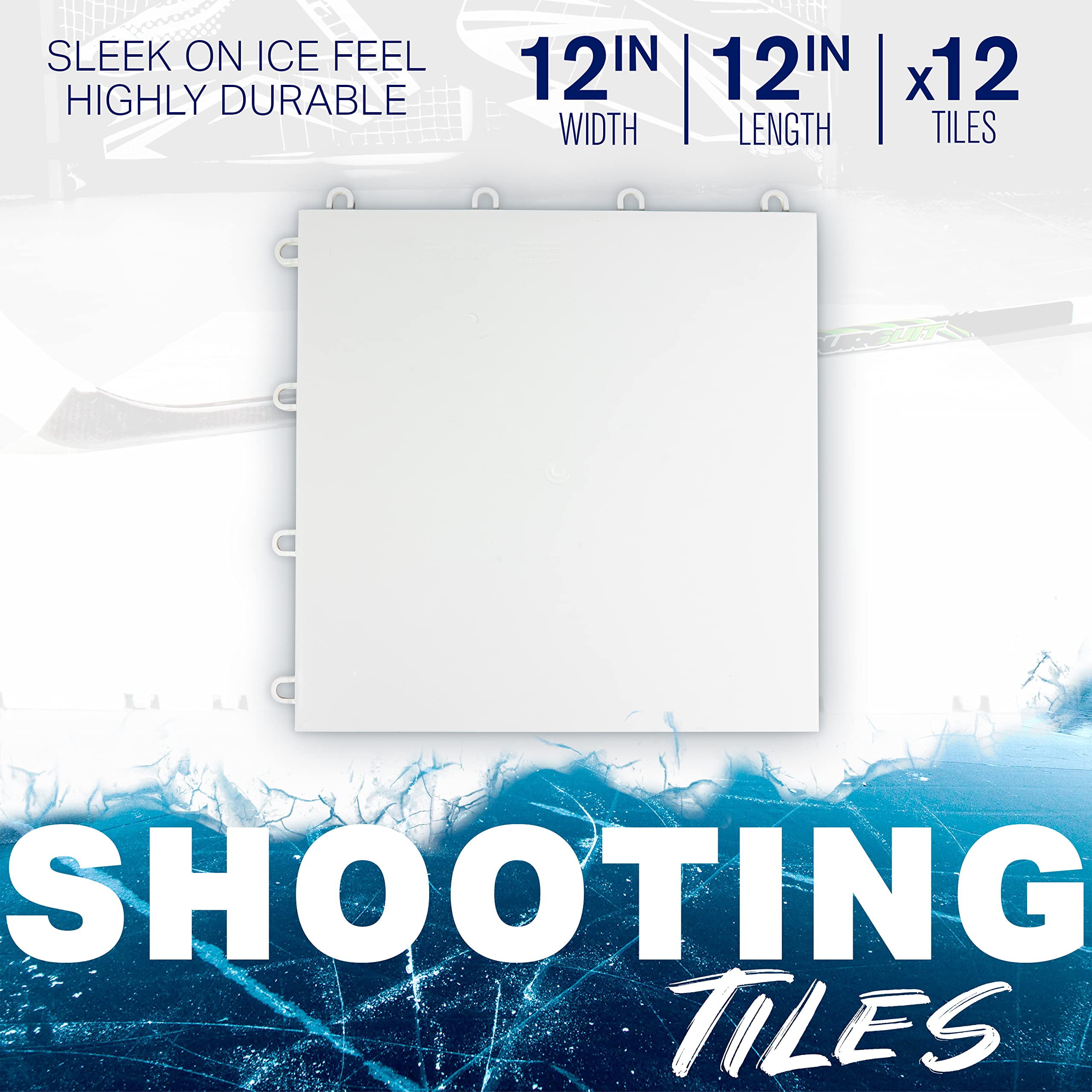 Franklin Sports Synthetic Ice Hockey Shooting Pad - 4' x 3' Feet - Fake Ice Dryland Tiles for Hockey Training, Stick Handling & Shot Practice - Perfect for Home, Backyard & Off-Ice Training Sessions