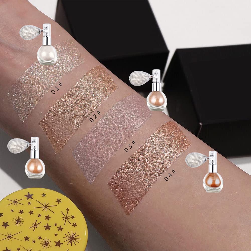 Glitter Spray Body Highlighter - Shimmer Makeup Pigment Powder with Aroma for Face & Body | Perfect for Festivals, Parties & Night Out Makeup
