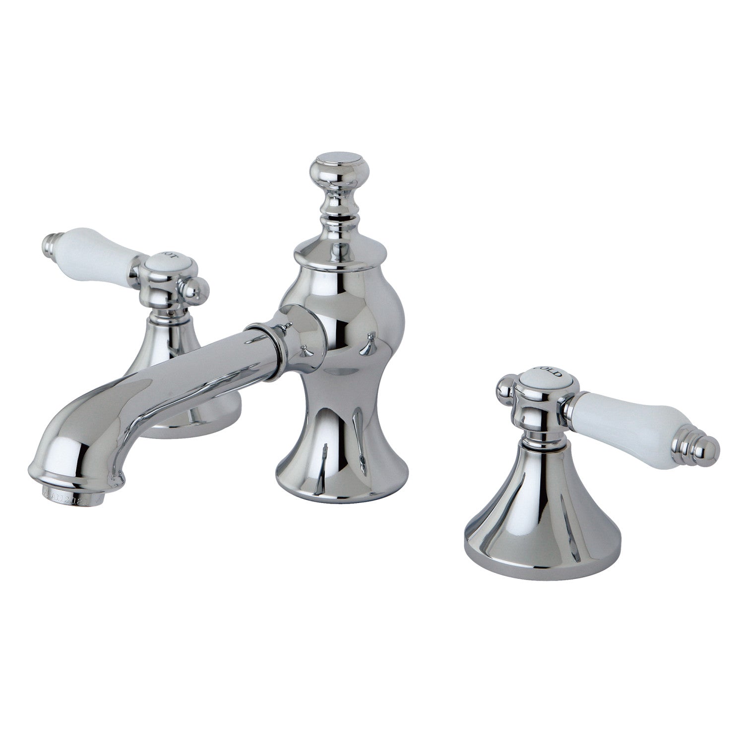 Bel Air KC7061BPL Two Handle 3 Hole Widespread Bathroom Faucet with Brass Pop Up Drain - Polished Chrome Finish - Perfect for Modern Bathroom Vanities and Sink Upgrades