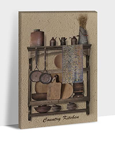 Rustic Kitchen Canvas Framed-20