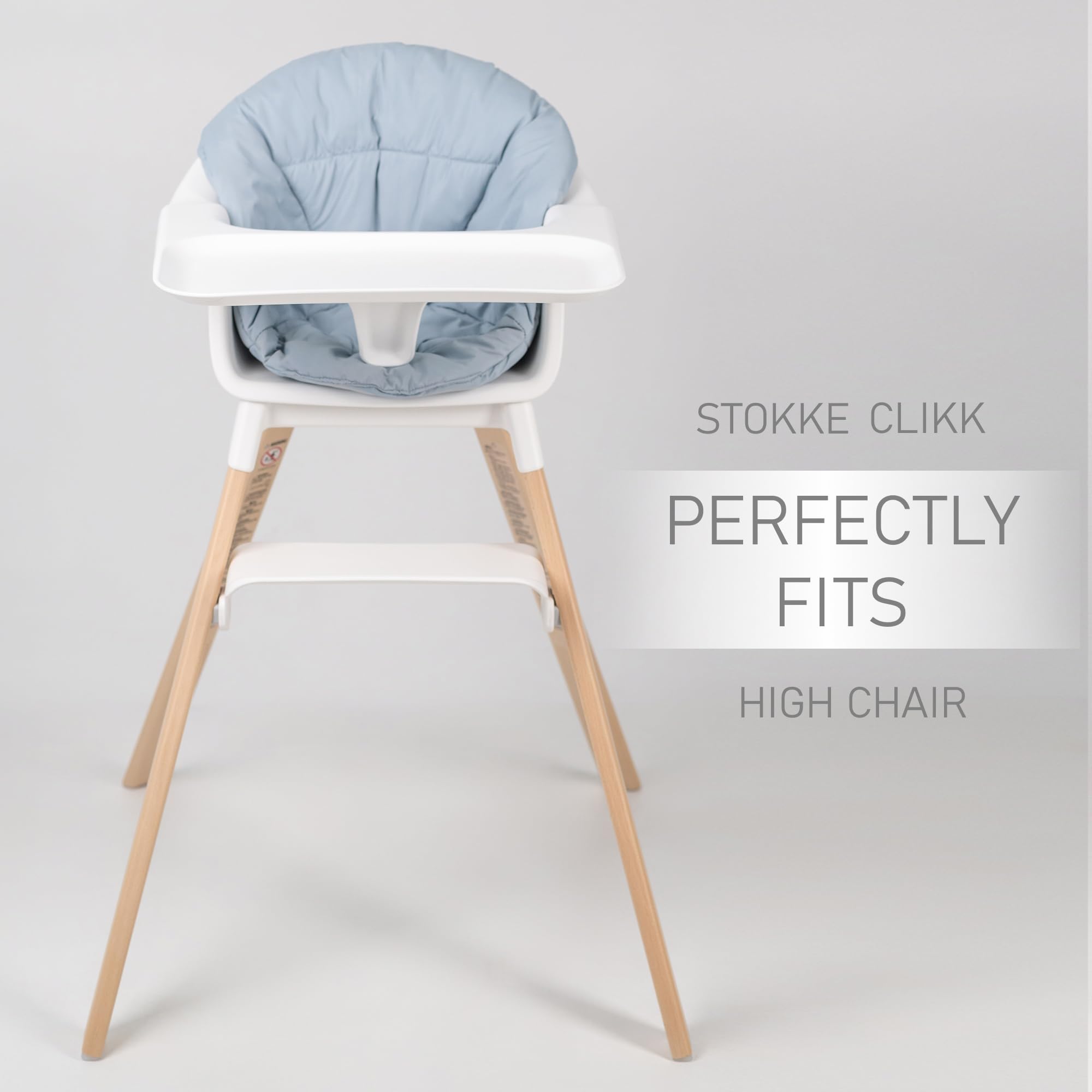 Stokke Clikk High Chair Cushion - Waterproof Baby Seat Pad, Machine Washable & Easy to Clean - High Chair Accessories for Comfortable Feeding - Dreamy Sky Design for Nursery & Dining Room