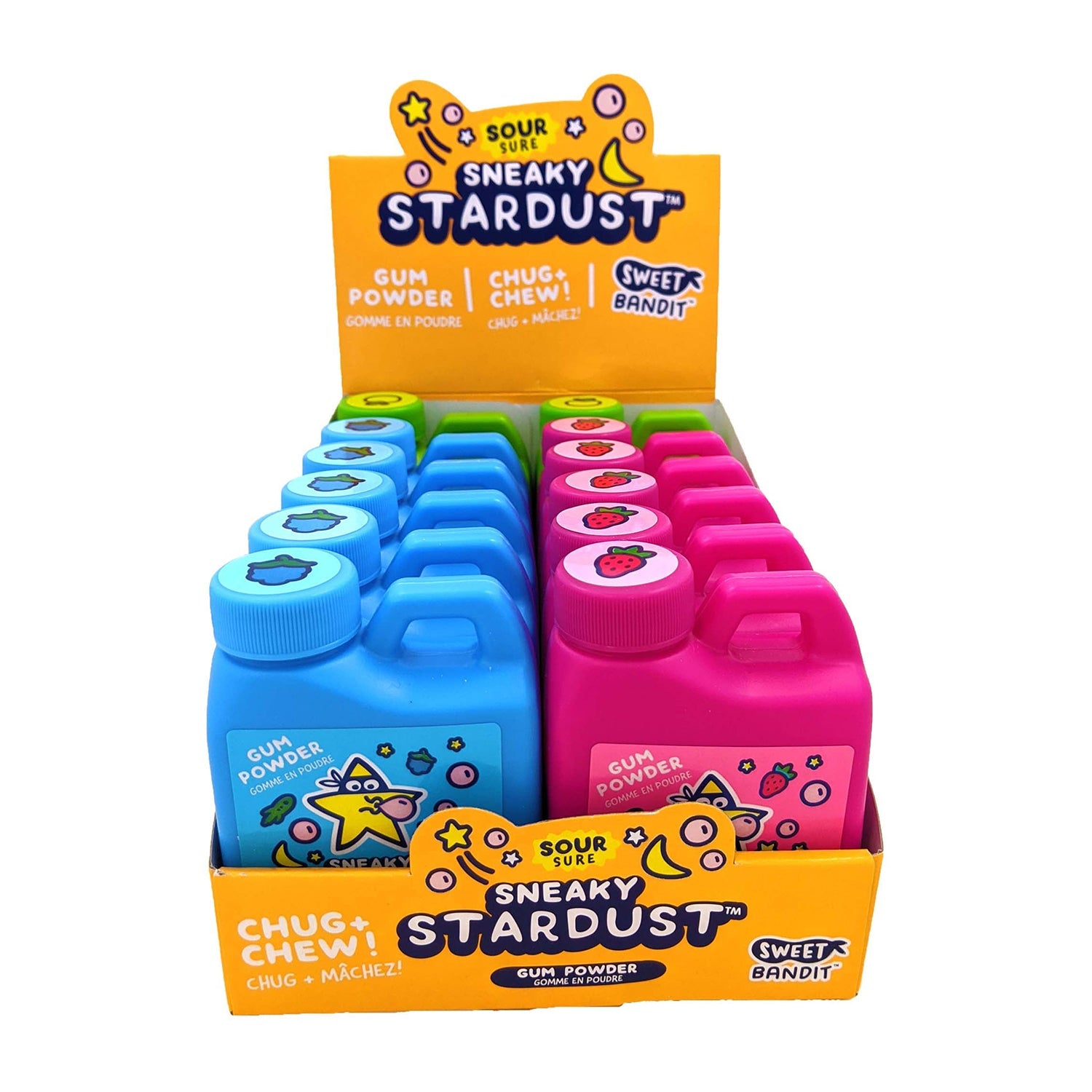 Kidsmania Sneaky Stardust Gum - 12 Count Box of Chewing Gum for Kids | Fun Bubble Gum for Parties, School Snacks & Surprise Treats