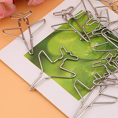 Hilitand 10pcs Cute Airplane Shaped Paper Clips - Colorful Office & School Supplies, Fun Bookmarks, Planner Clips for Organizing, Great Gift Idea for Students & Colleagues - Perfect for Notebooks, Journals, Files & DIY Projects