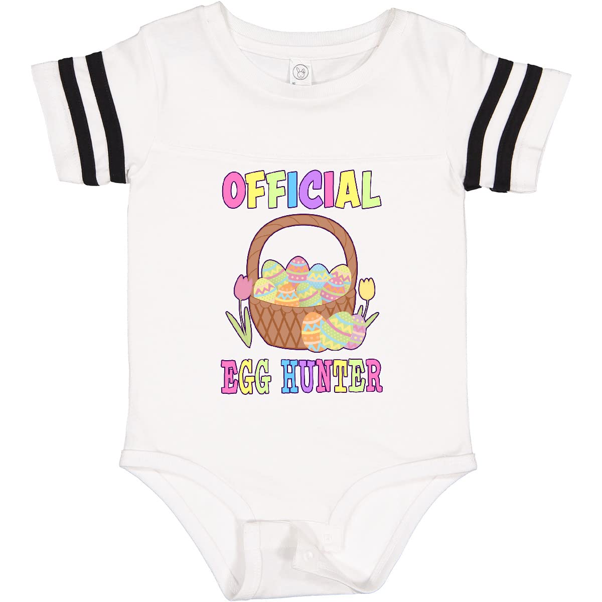 Inktastic Official Egg Hunter with Easter Basket and Eggs Baby Bodysuit - Cute Easter Outfit for Babies & Toddlers - Perfect for Easter Egg Hunts, Family Photos & Holiday Celebrations