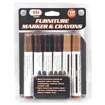 20980 Furniture Touch-Up Scratch Repair Markers Set - 5 Piece Kit for Wood, Leather & Vinyl - Perfect for Home, Office & DIY Projects