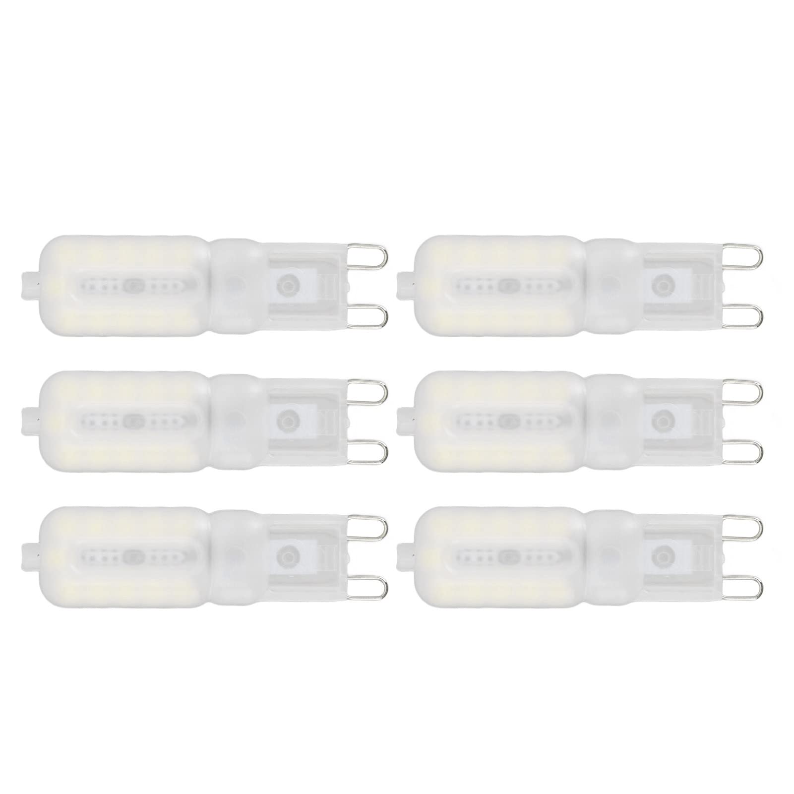 Fafeicy G9 LED Bulb Dimmable 5W 22 LED Small Bulbs - 6 Pack White Light 110V for Ceiling Lights, Desk Lamps, Chandeliers & Home Decoration