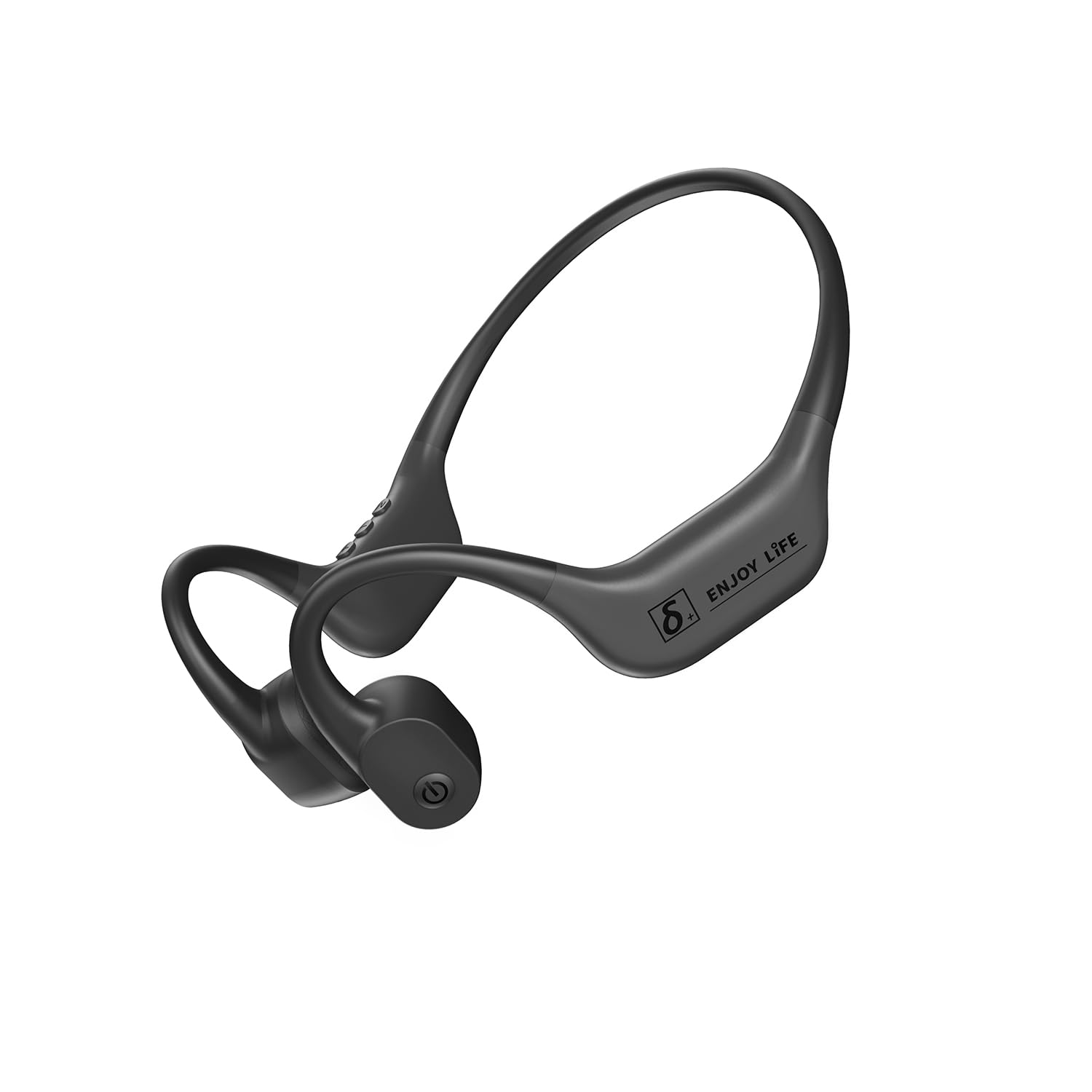 S+ Bone Conduction Bluetooth Headphones with 64GB MP3 Player - Ultra Lightweight Open Ear Wireless Headset for Running, Gym, Cycling & Sports (Dark Gray) - Perfect for Outdoor Activities, Workouts & Commuting