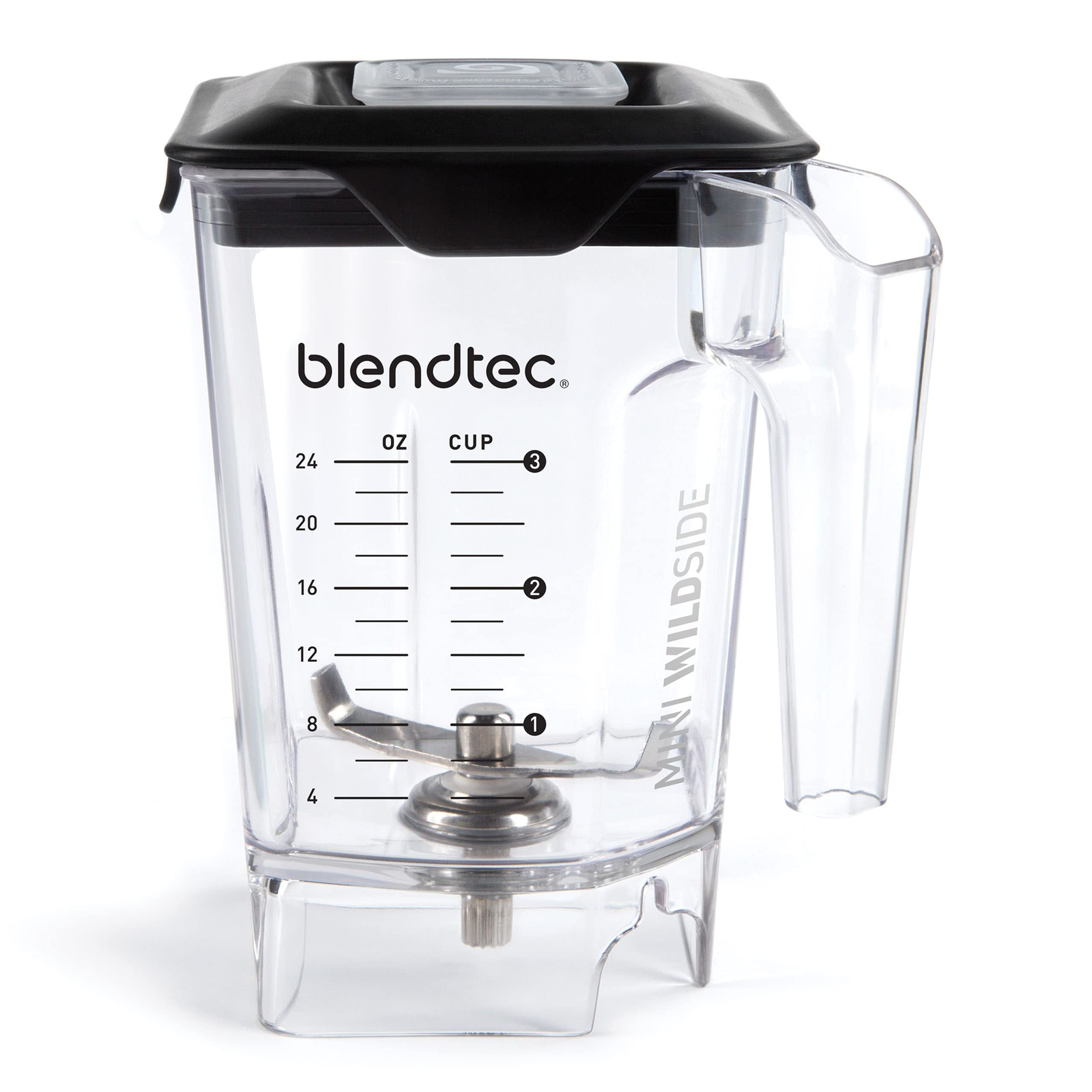 Blendtec Mini WildSide 46 oz BPA-Free Blender Jar with Vented Latching Lid - 5-Sided Design for Smoothies, Protein Shakes & Food Prep - Perfect for Home Kitchens & Small Businesses