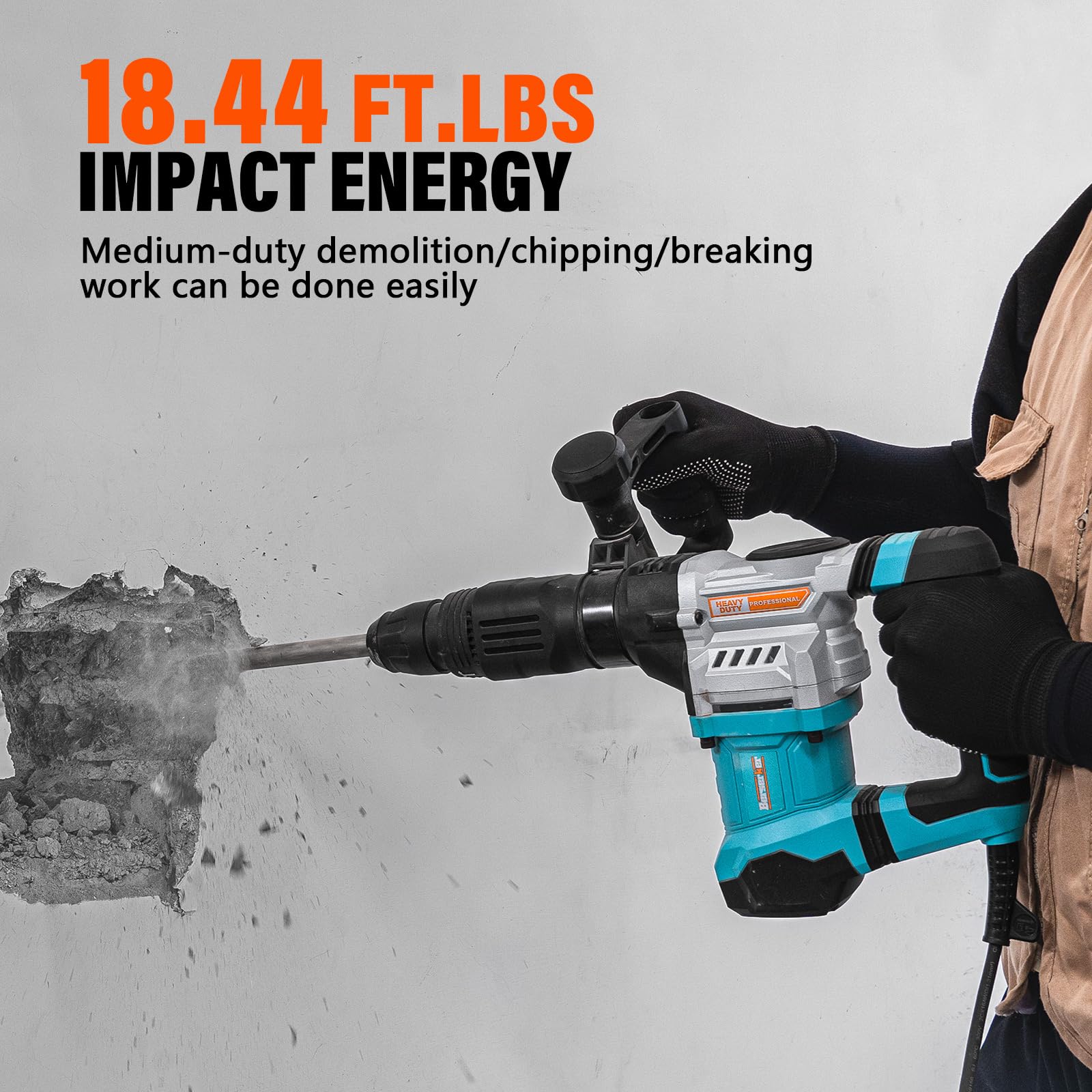 Berserker 1300W 16-Pound SDS-Max Demolition Jack Hammer - 1-9/16