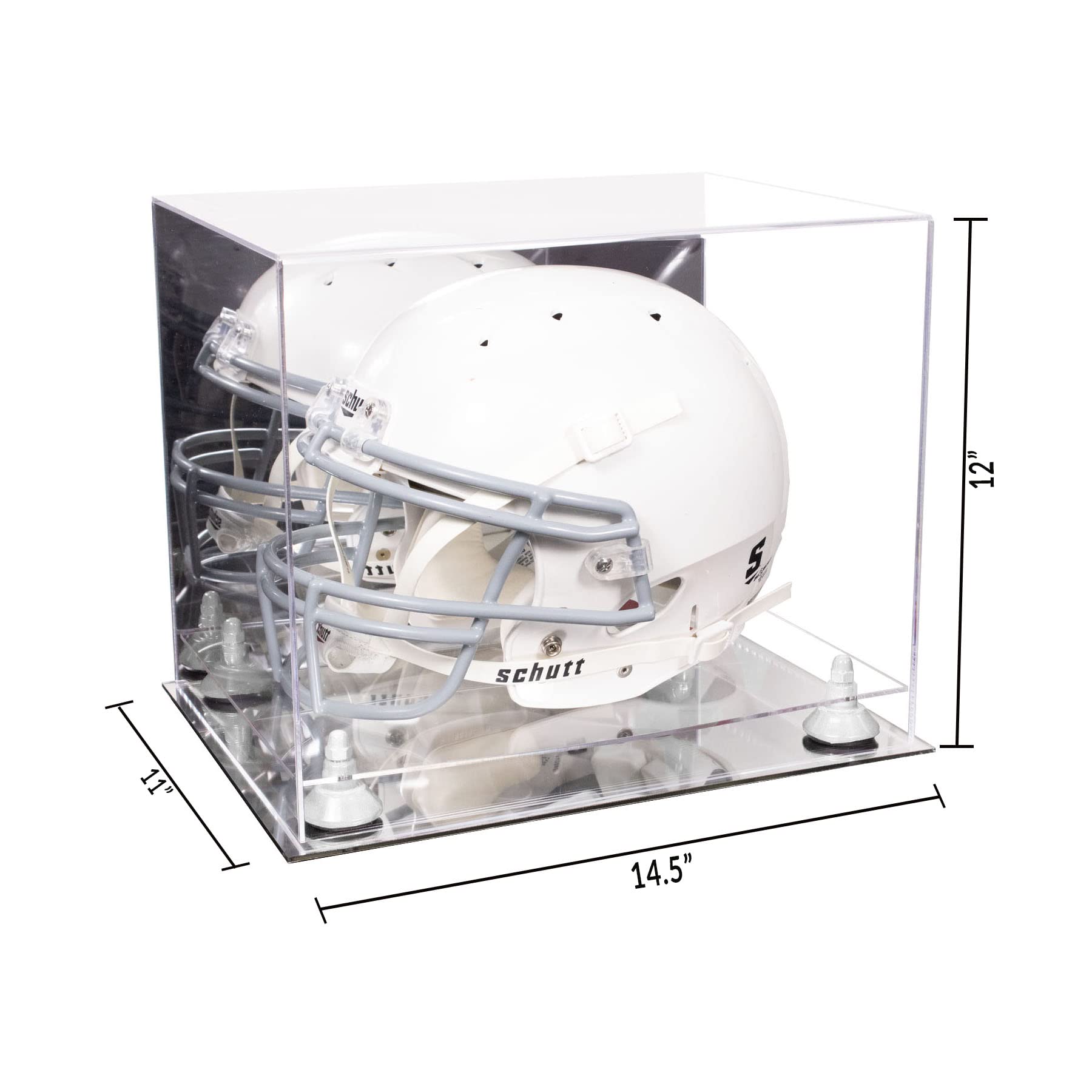 Clear Acrylic Full-Size Football Helmet Display Case with UV Protection - Perfect for Collectibles, Memorabilia, and Home Decor