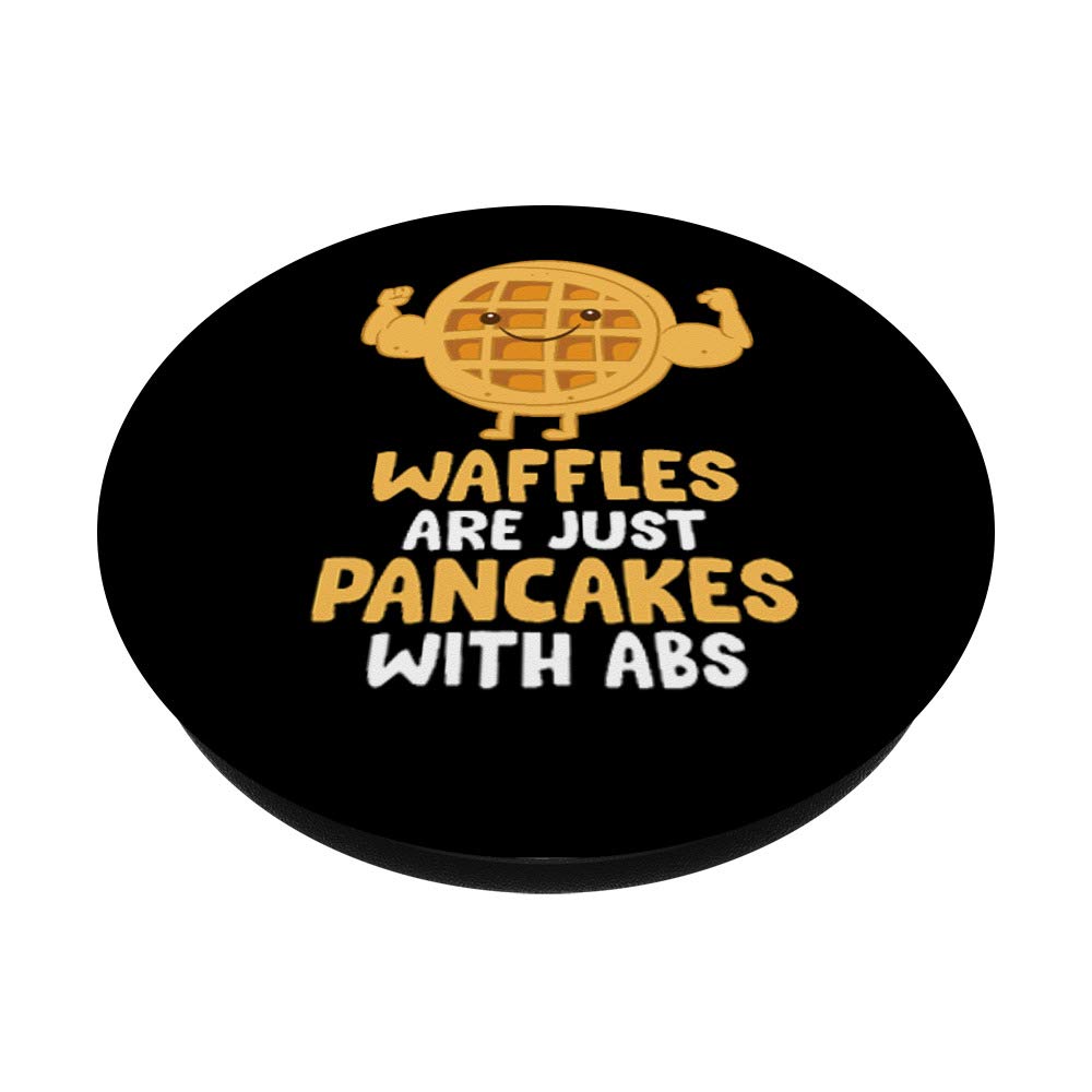 Funny Breakfast Waffle PopSocket - Swappable PopGrip for Phones | Perfect for Coffee Lovers & Foodie Humor | Great for Office, Travel & Daily Use