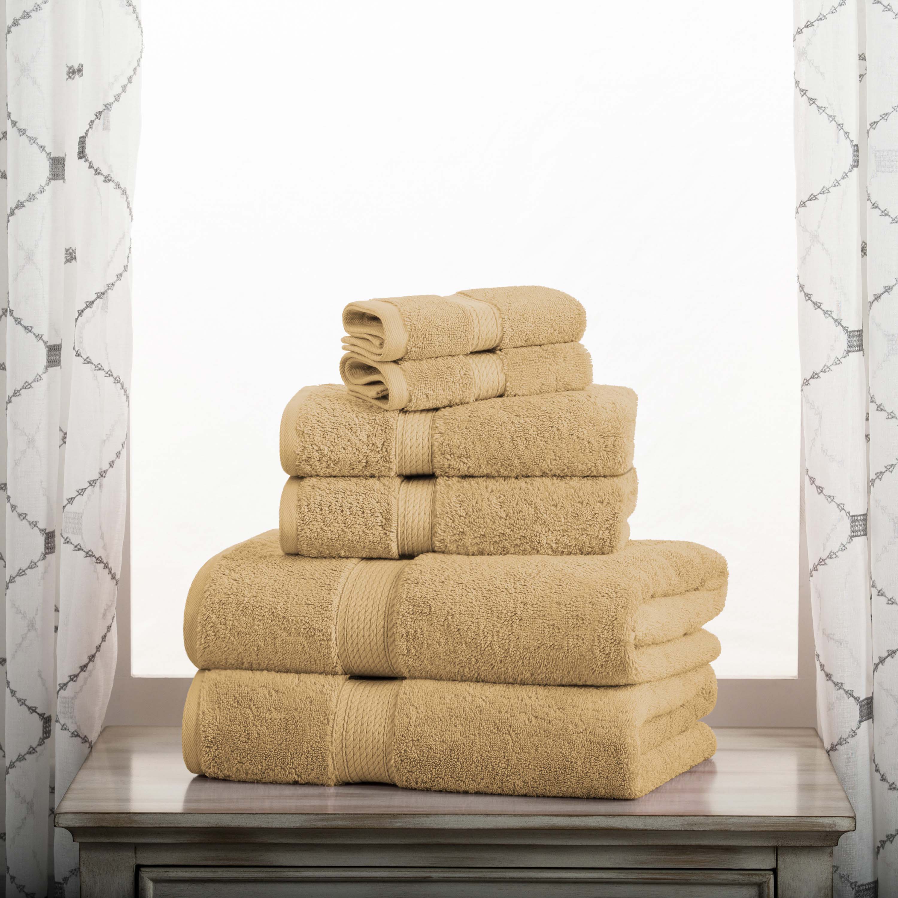 Premium 6-Piece Egyptian Cotton Towel Set - Ultra Soft, Heavyweight & Luxurious Bath Towels for Spa, Hotel & Home Use
