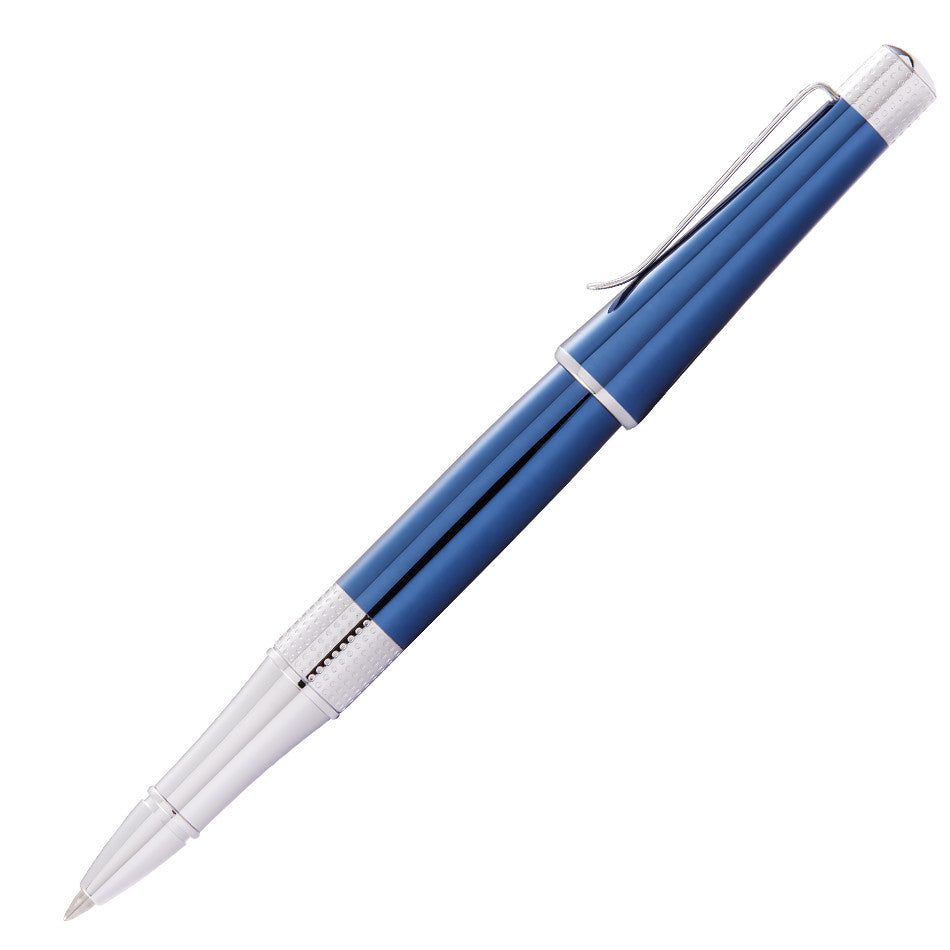Premium Cross Beverly Cobalt Blue Lacquer Rollerball Pen - Luxury Writing Instrument for Office, Business Gifts & Elegant Note Taking