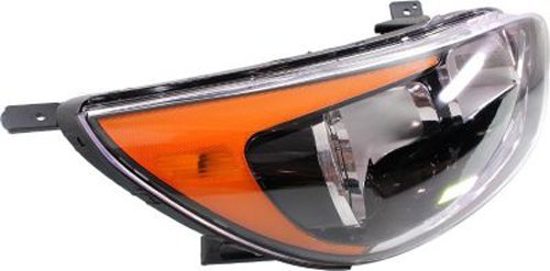 CPP Right Passenger Side Headlight Head Lamp Replacement for 2012-2015 Kia Rio - Perfect for Night Driving & Auto Repair