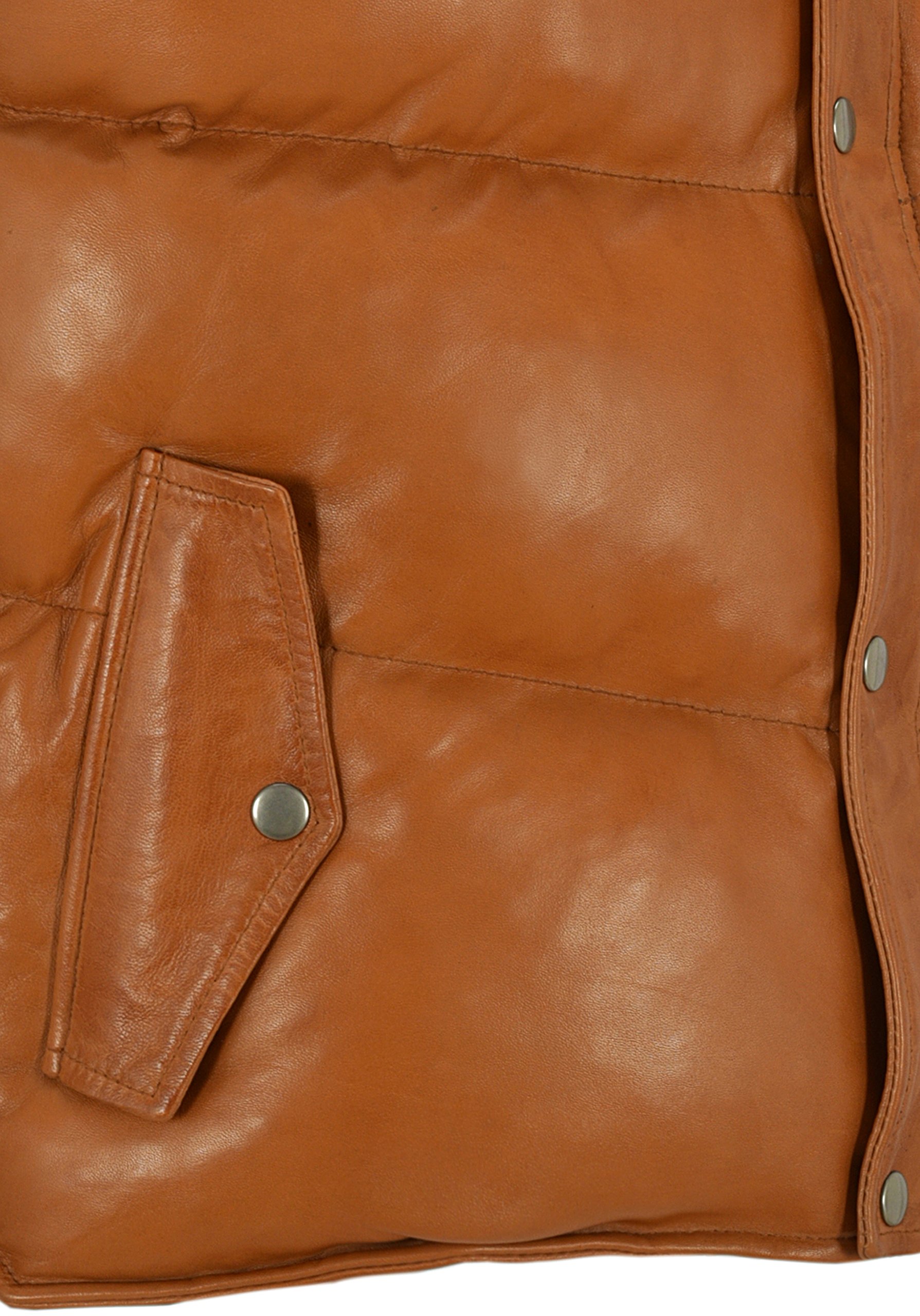 Men's Padded Lambskin Leather Puffer Vest - Winter Warm Waistcoat for Casual Outfits | Perfect for Outdoor Activities, Streetwear & Layering in Cold Weather