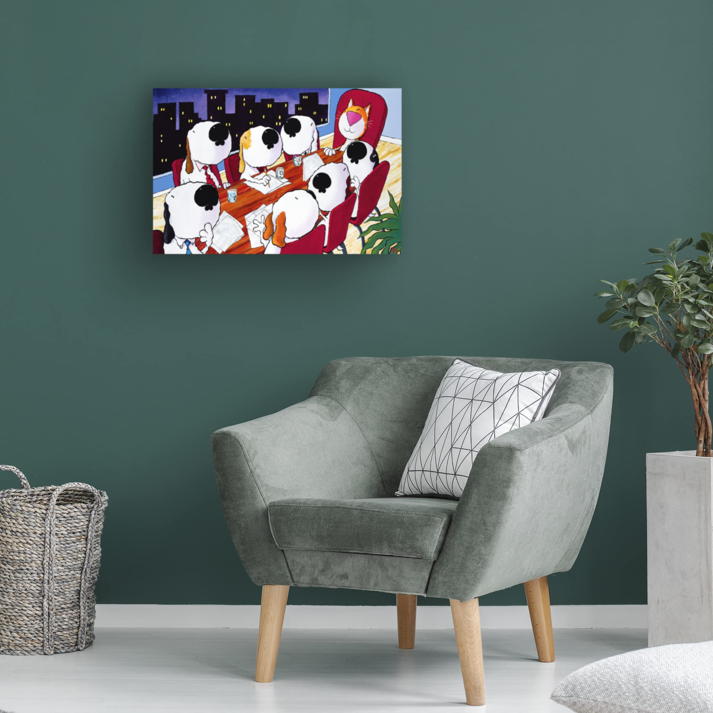 Jim Tweedy 'The Hostile Takeover' Canvas Art Print - 30x47 Inch Modern Wall Decor for Living Room, Office & Bedroom | Trademark Fine Art Collection