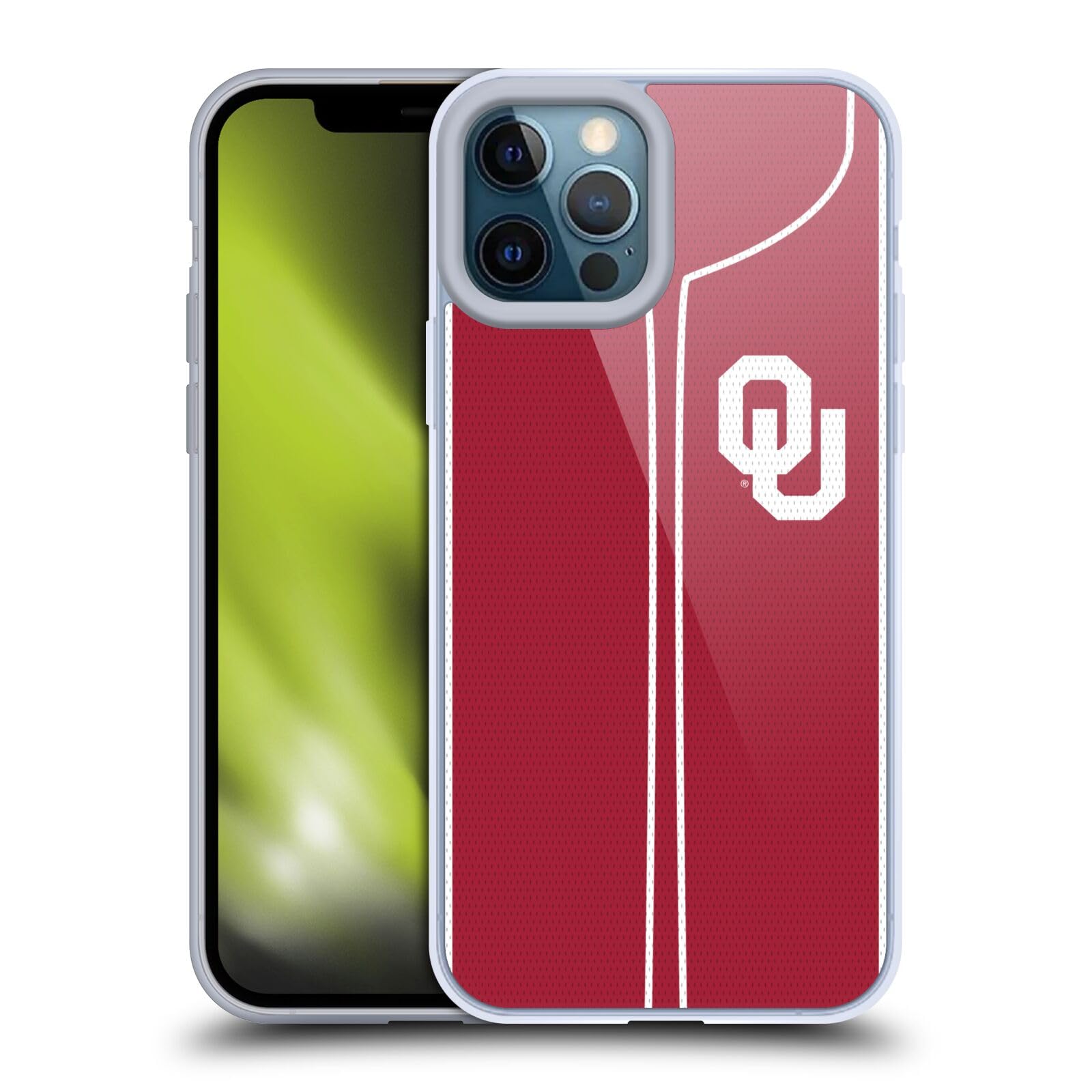 Officially Licensed University of Oklahoma OU Baseball Jersey Soft Gel Phone Case for Apple iPhone 12 Pro Max - Perfect for Game Days, School Pride & Fan Support
