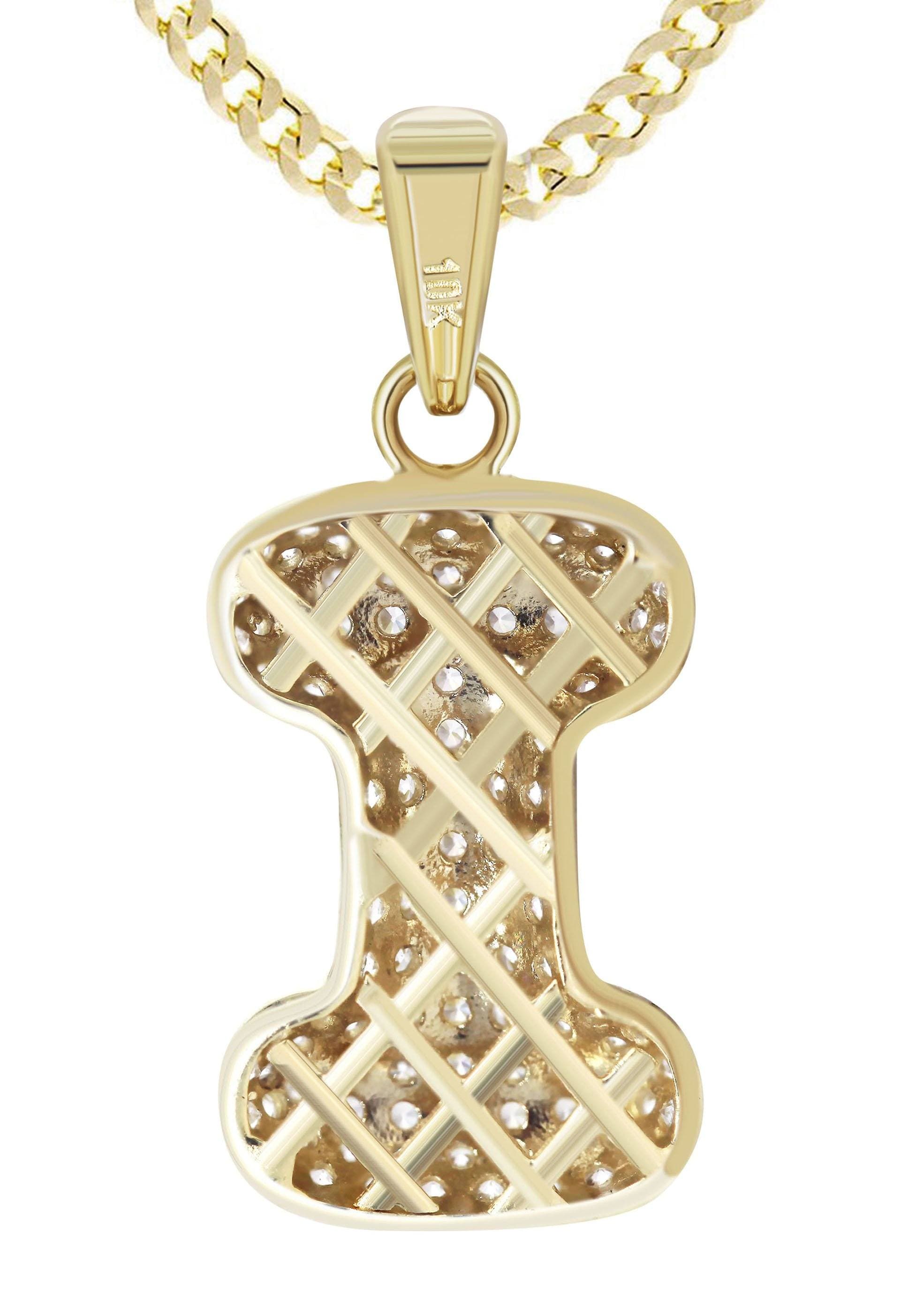 10K Yellow Gold Bubble Letter 