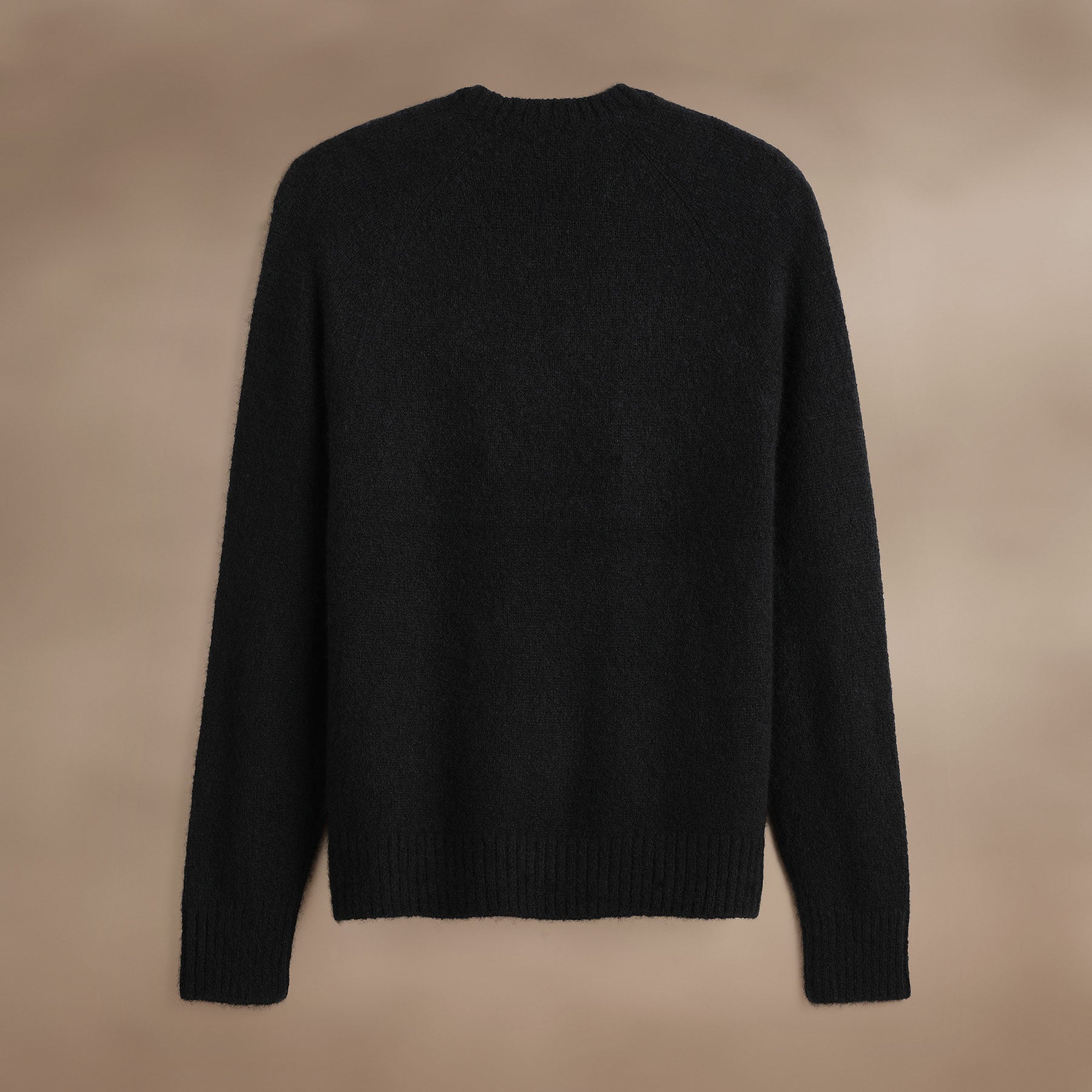 Lightweight Textured Cashmere Crew Neck Sweater for Women - True Black | Soft & Warm Winter Pullover for Casual Outfits & Office Wear
