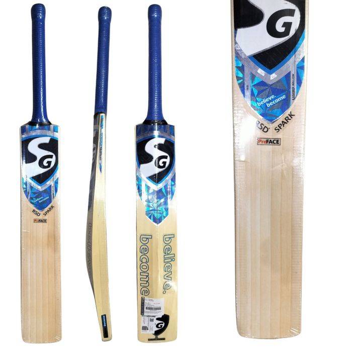 Premium SG RSD Spark Kashmir Willow Cricket Bat - Size 6 with Leather Ball & Protective Cover | Perfect for Practice, Matches & Training Sessions