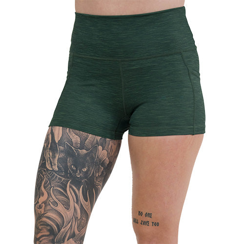 Men's Casual Heather Green Shorts - Comfortable & Stylish Summer Wear for Outdoor Activities, Gym, and Beach