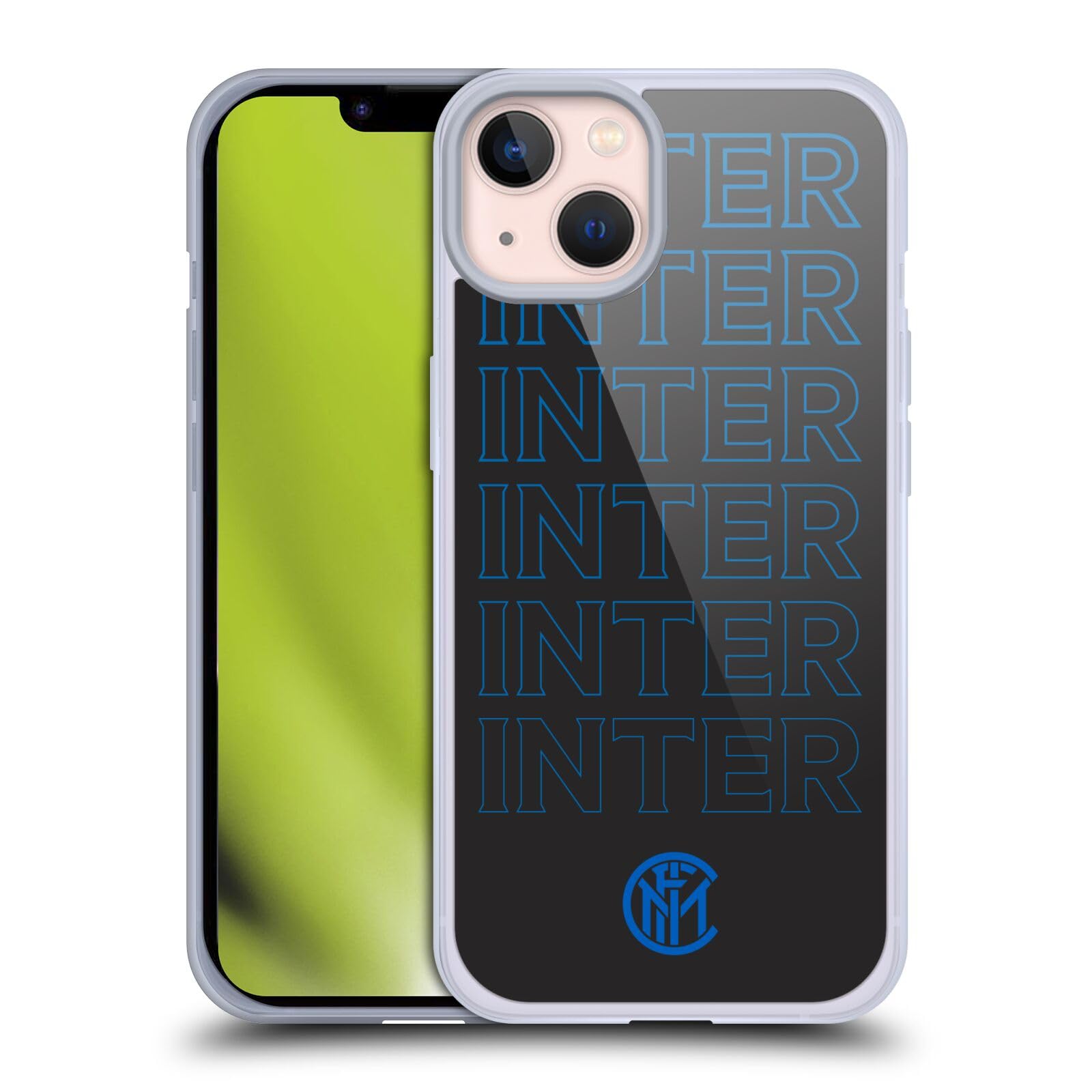 Officially Licensed Inter Milan Logo Soft Gel Case for Apple iPhone 13 - Durable Protective Phone Cover with Stylish Football Club Design - Perfect for Fans, Daily Use & Gift Giving