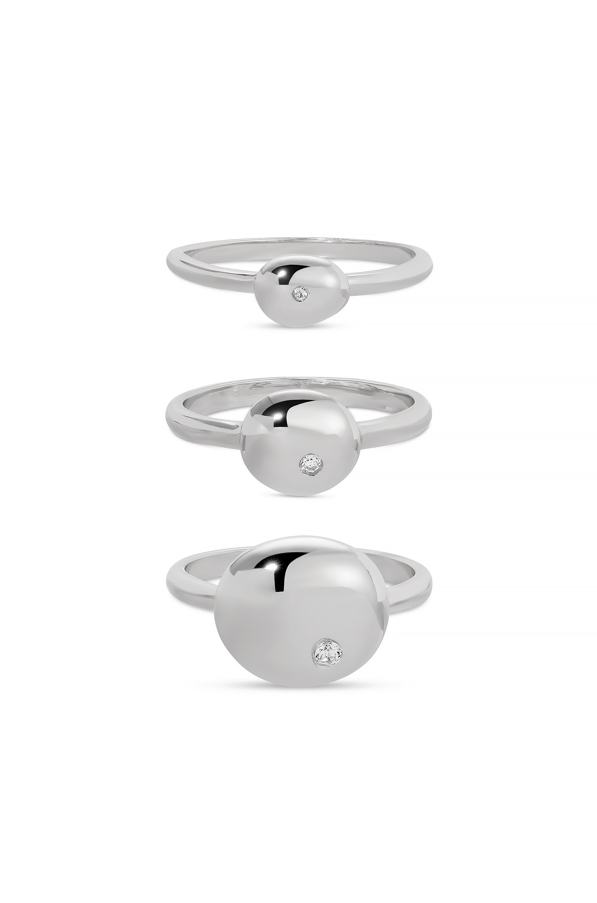 Elegant Stacking Pebble Rings Set for Women - Minimalist Dainty Gold & Silver Rings - Perfect for Layering, Everyday Wear, and Special Occasions