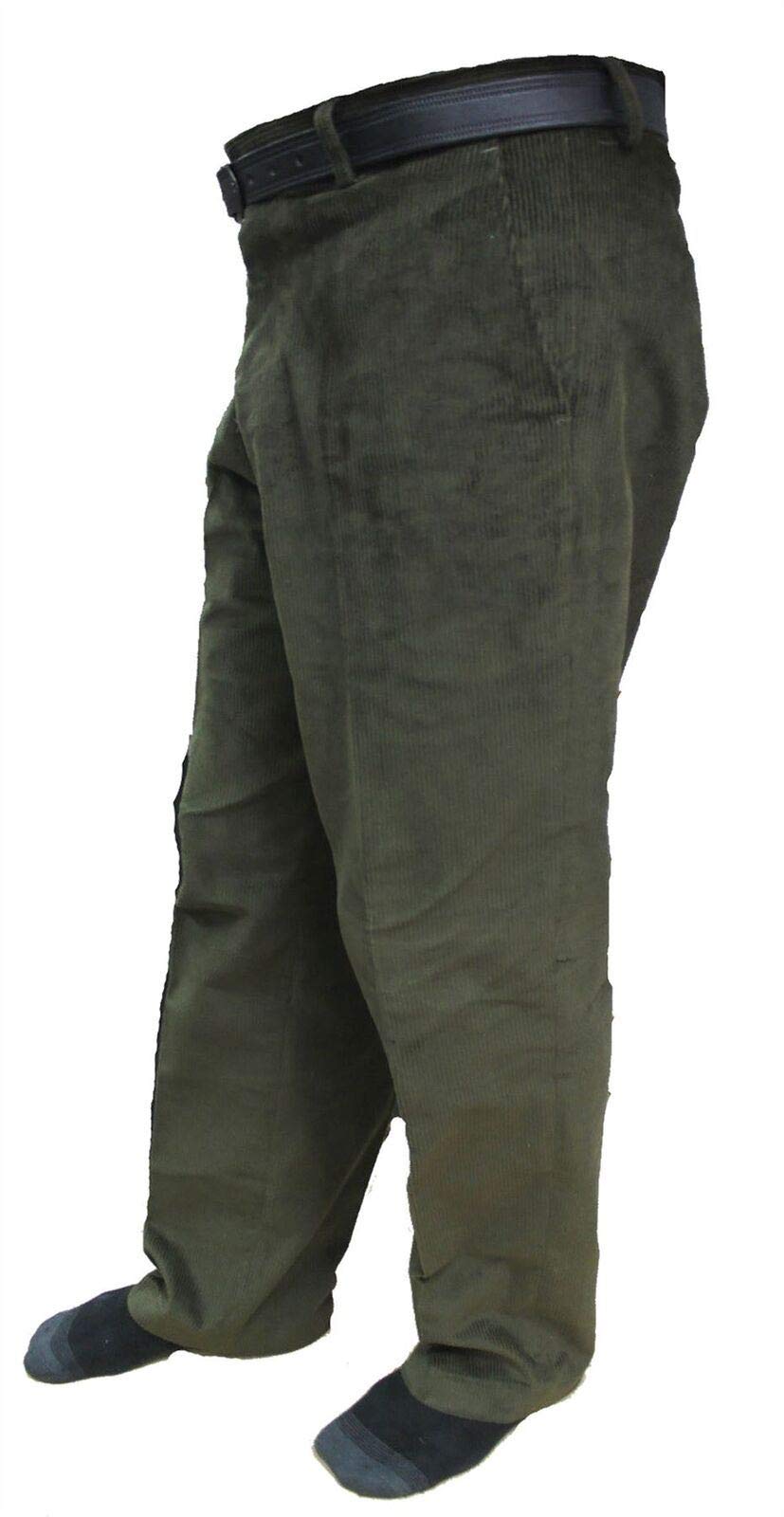 Men's Corduroy Casual Pants with Belt Loops & Pockets - Comfortable Cotton Trousers for Office, Smart Casual & Everyday Wear